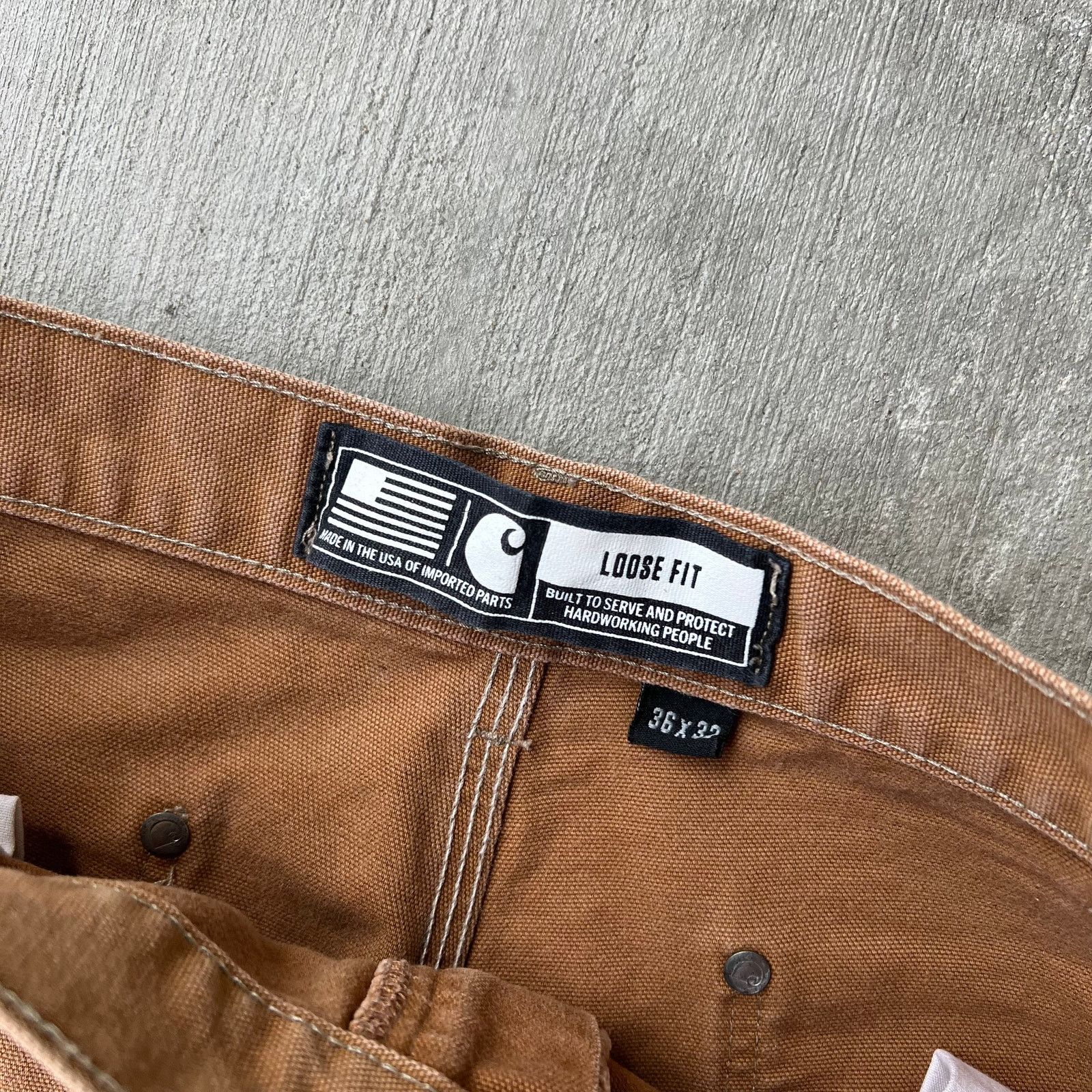 Carhartt × Vintage Carhartt brown double knee work wear carpenter pants Size US 34 / EU 50 - 3 Thumbnail