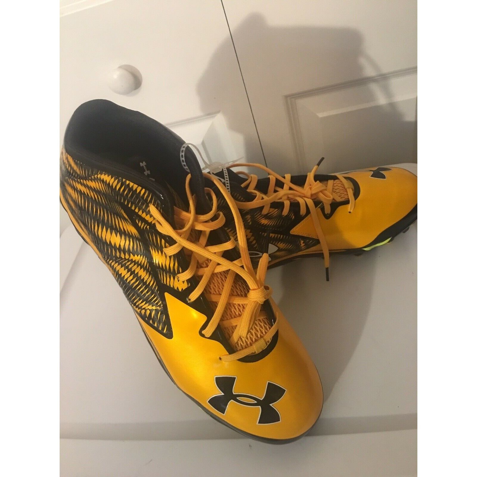 Under Armour New Under Armour UA Nitro Mid D Mens Football Cleats Yellow Size US 15 / EU 48 - 7 Thumbnail