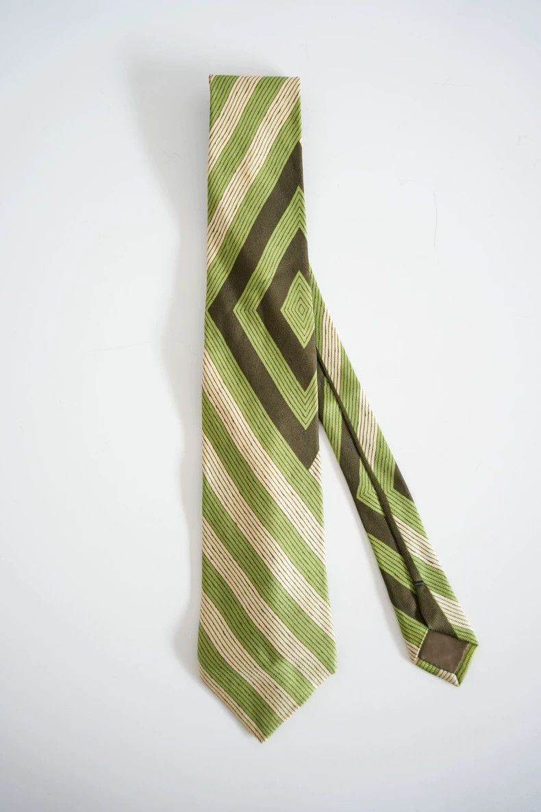 Yohji Yamamoto Silk Diamond Tie - dmc