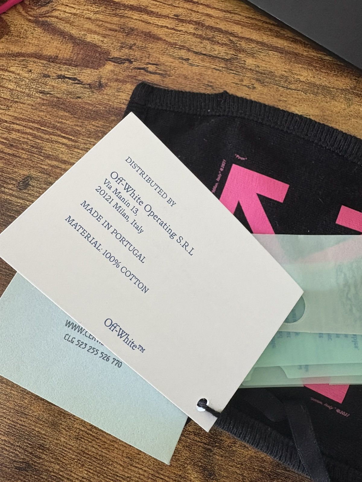Off-White Off-White Arrow Face Mask Black Fuschia Size ONE SIZE - 5 Thumbnail