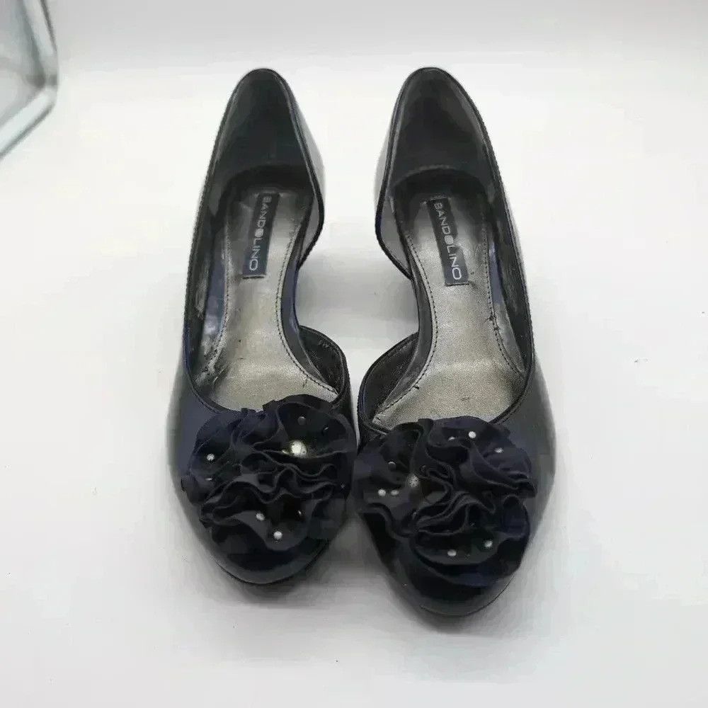 Vintage Bandolino BDDevotion sandals navy blue floral toe sz 6 Size US 6 / IT 36 - 2 Thumbnail