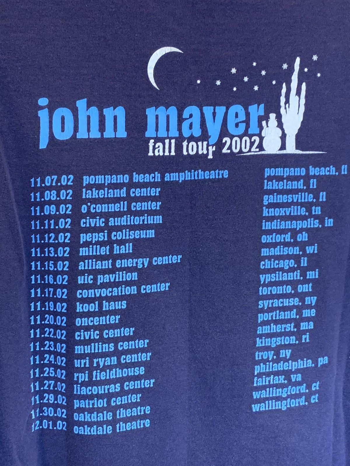 Band Tees *RARE* Vintage John Mayer Fall Tour 2002 Long Sleeve Shirt Size US S / EU 44-46 / 1 - 4 Thumbnail