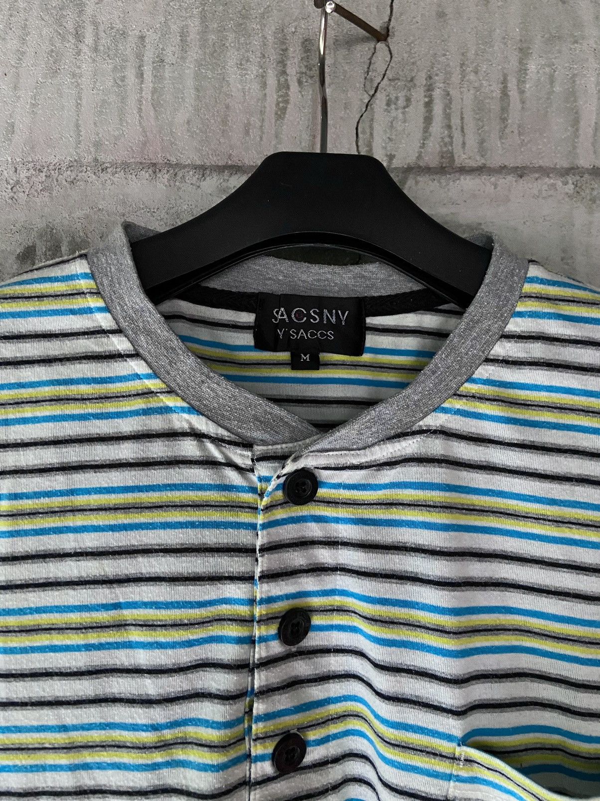 Japanese Brand THE BEATLES KNIT 2 IN 1 SACSNY STRIPED TEE Size US M / EU 48-50 / 2 - 13 Thumbnail
