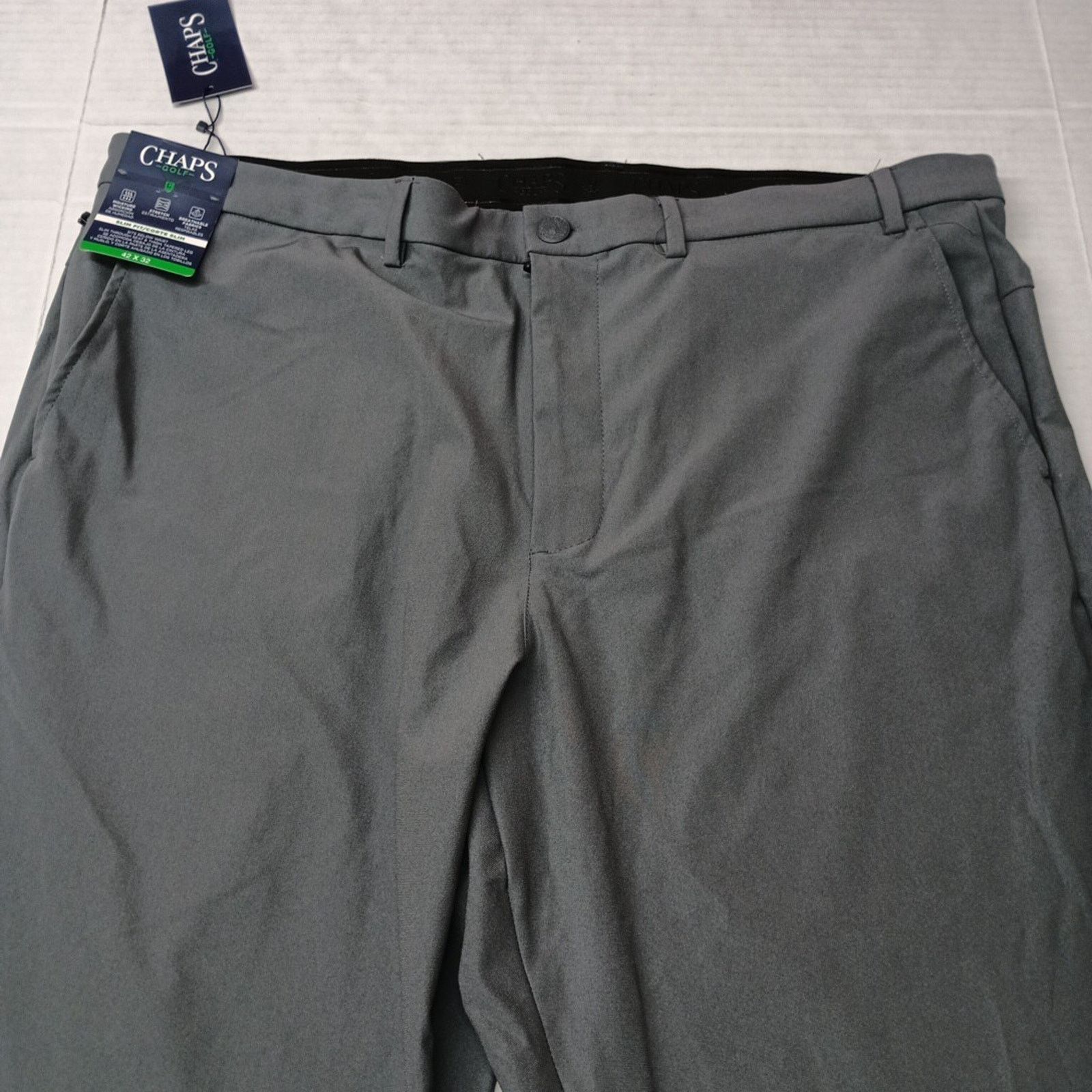 Chaps Chaps Golf Performance Slim Fit Pants Men 42x32 Gray Stretch Size US 42 / EU 58 - 4 Thumbnail