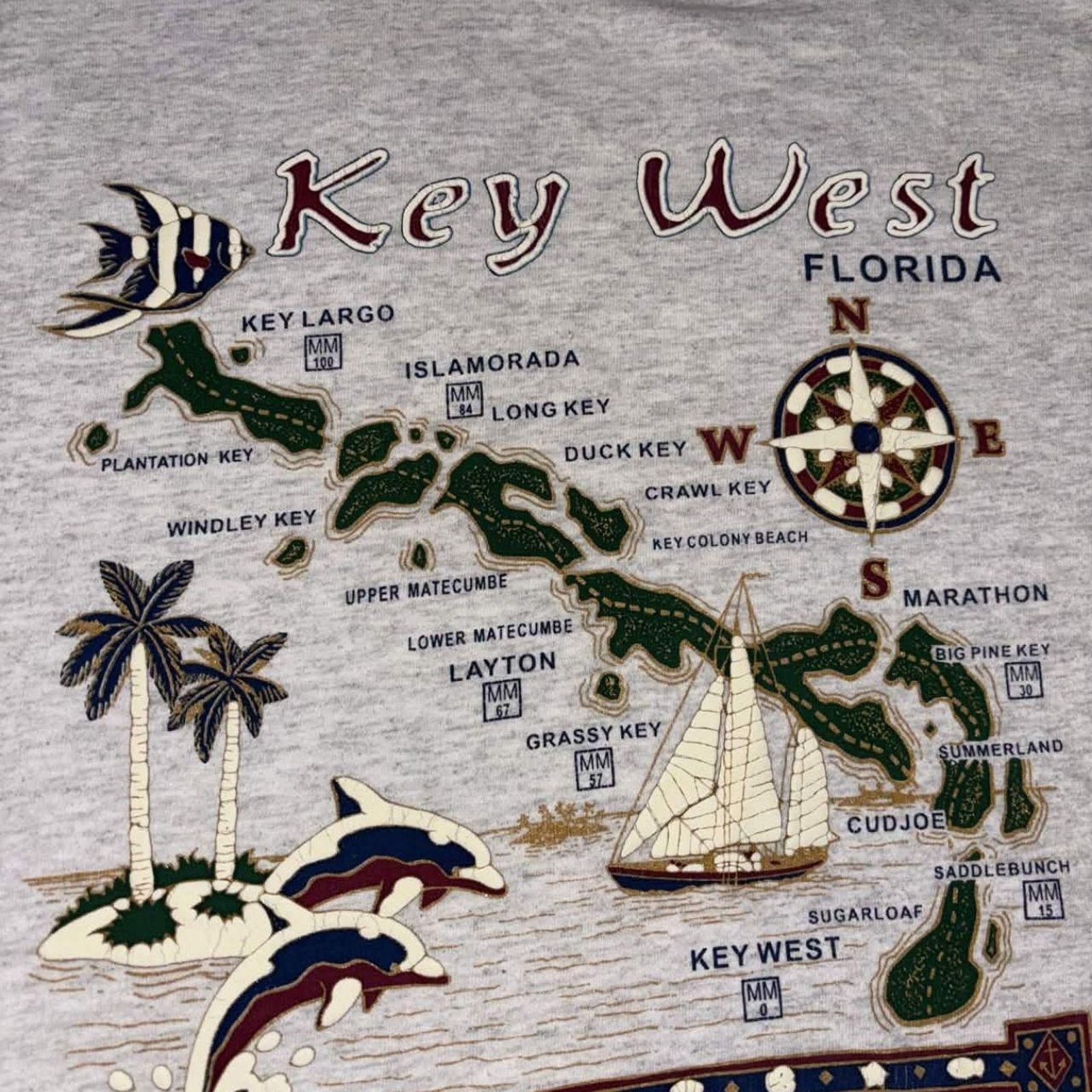 Vintage Early 00s Key West Florida Destination Tee Size US L / EU 52-54 / 3 - 4 Thumbnail
