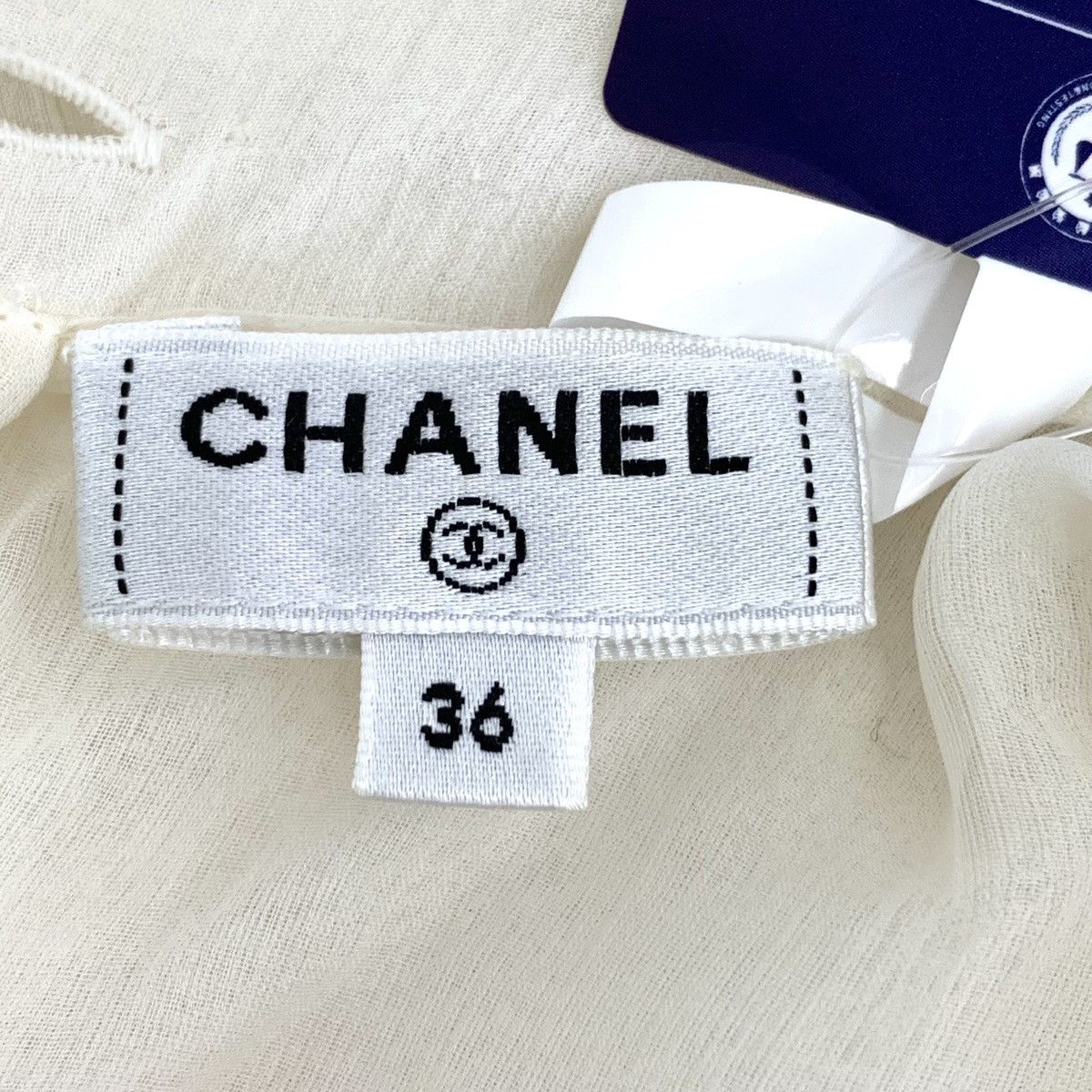 Chanel Chanel Off-white Ruffled Silk Long Sleeve Shirt K26WX Size S / US 4 / IT 40 - 9 Thumbnail
