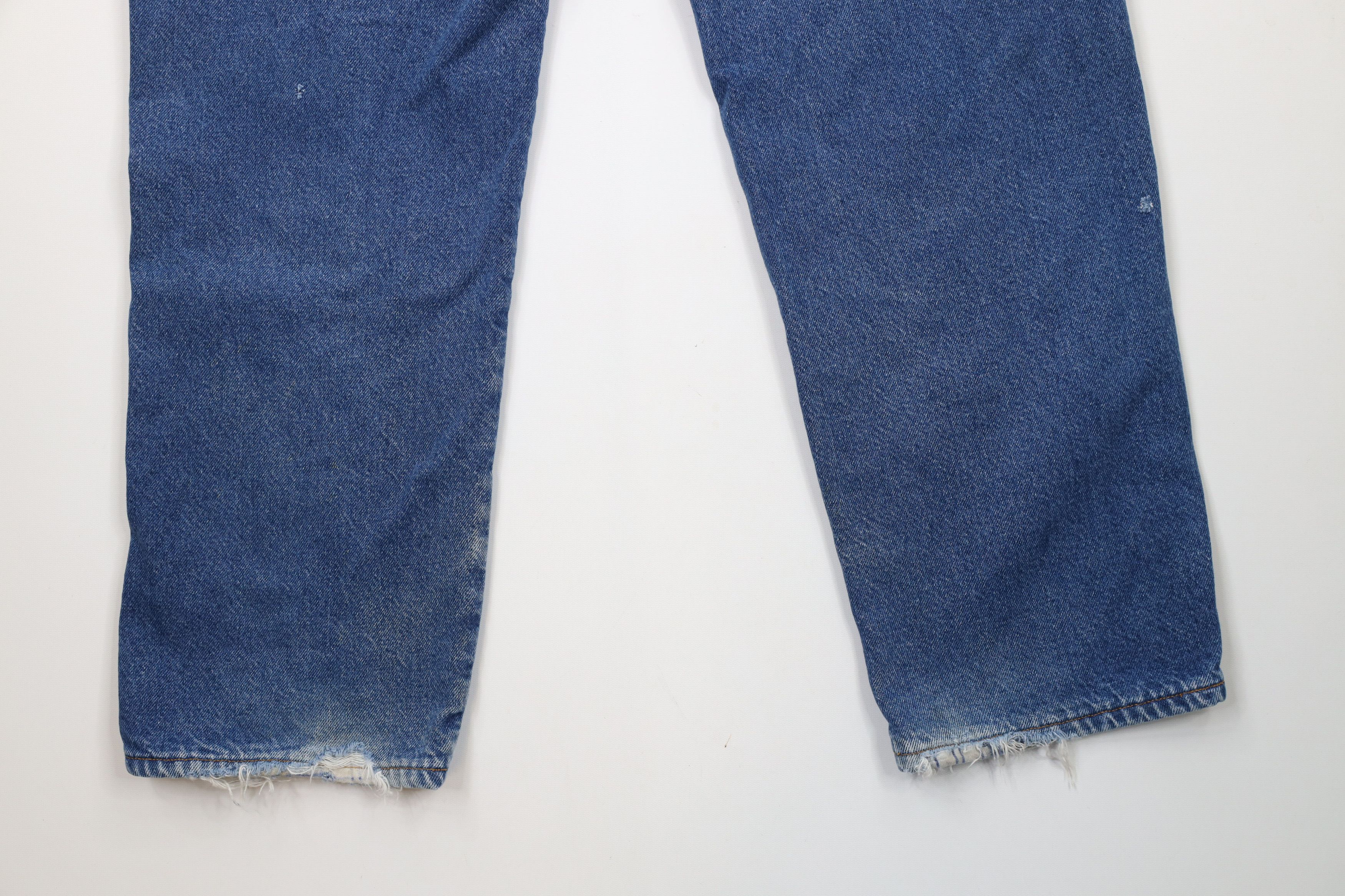 Dickies × Vintage Vintage 90s Dickies Flannel Lined Wide Leg Denim Jeans Size US 40 / EU 56 - 13 Thumbnail