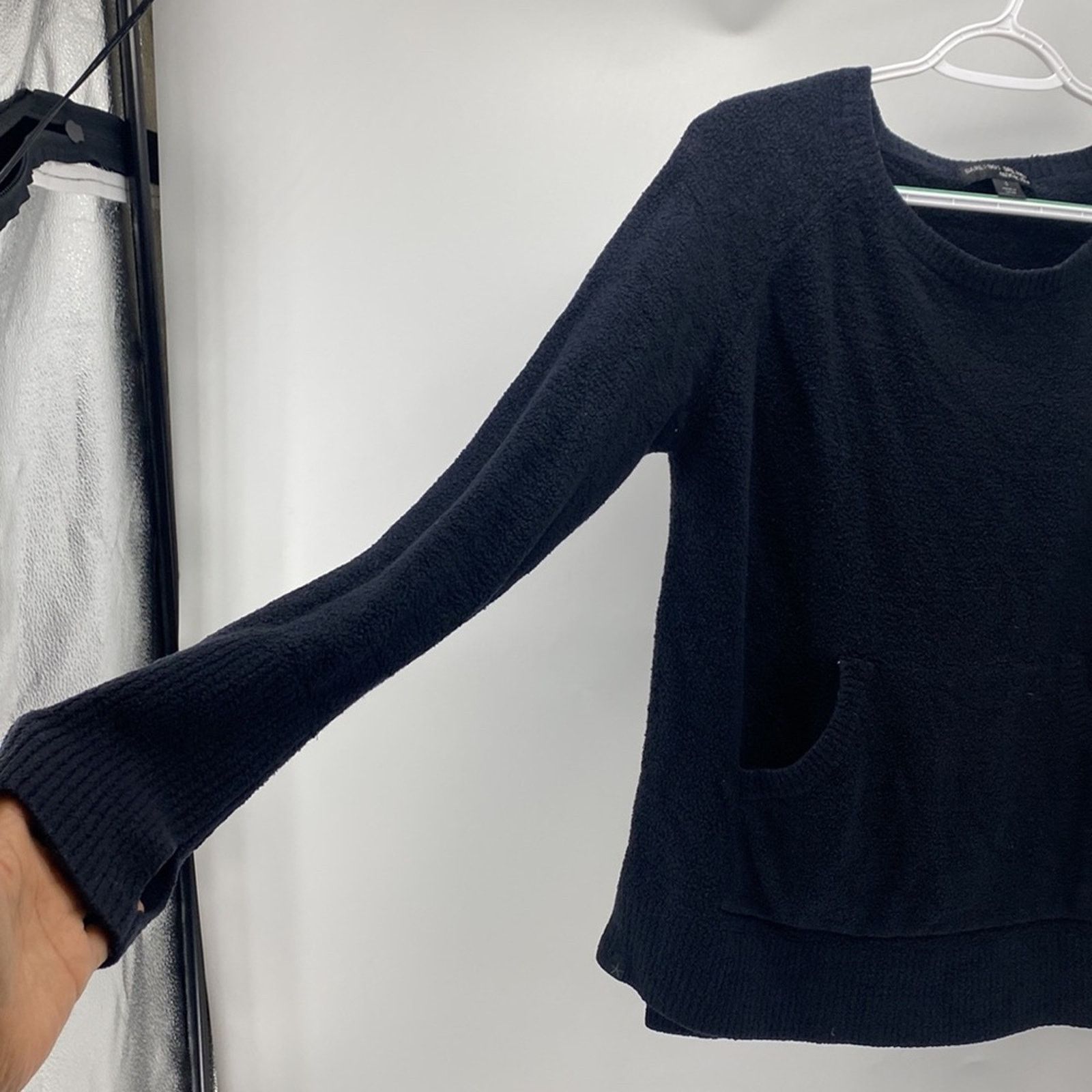 Other Barefoot Dreams cozychic lite fuzzy sweater black sz S Size S / US 4 / IT 40 - 5 Thumbnail