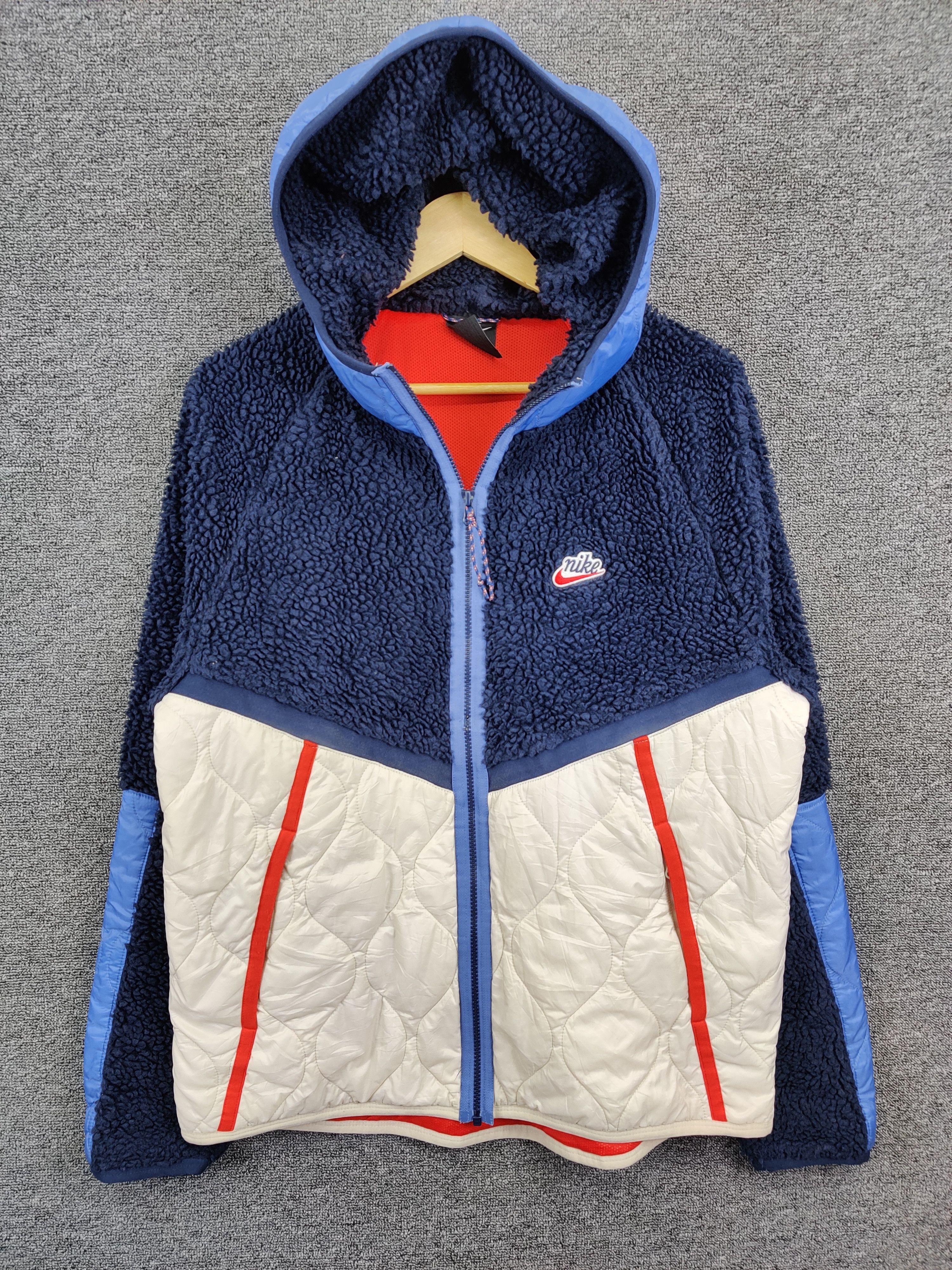 Nike Vintage Nike Sherpa Herritage Hoodie Jacket Size US M / EU 48-50 / 2 - 1 Thumbnail
