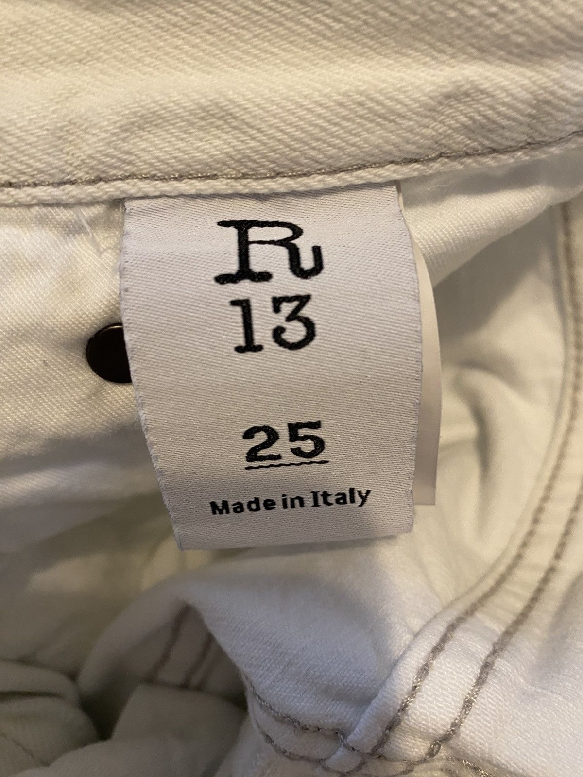 R13 R13 SS23 Boyfriend Jean In Holden White Ecru Selvedge Denim Size 25" / US 0 / IT 36 - 7 Thumbnail