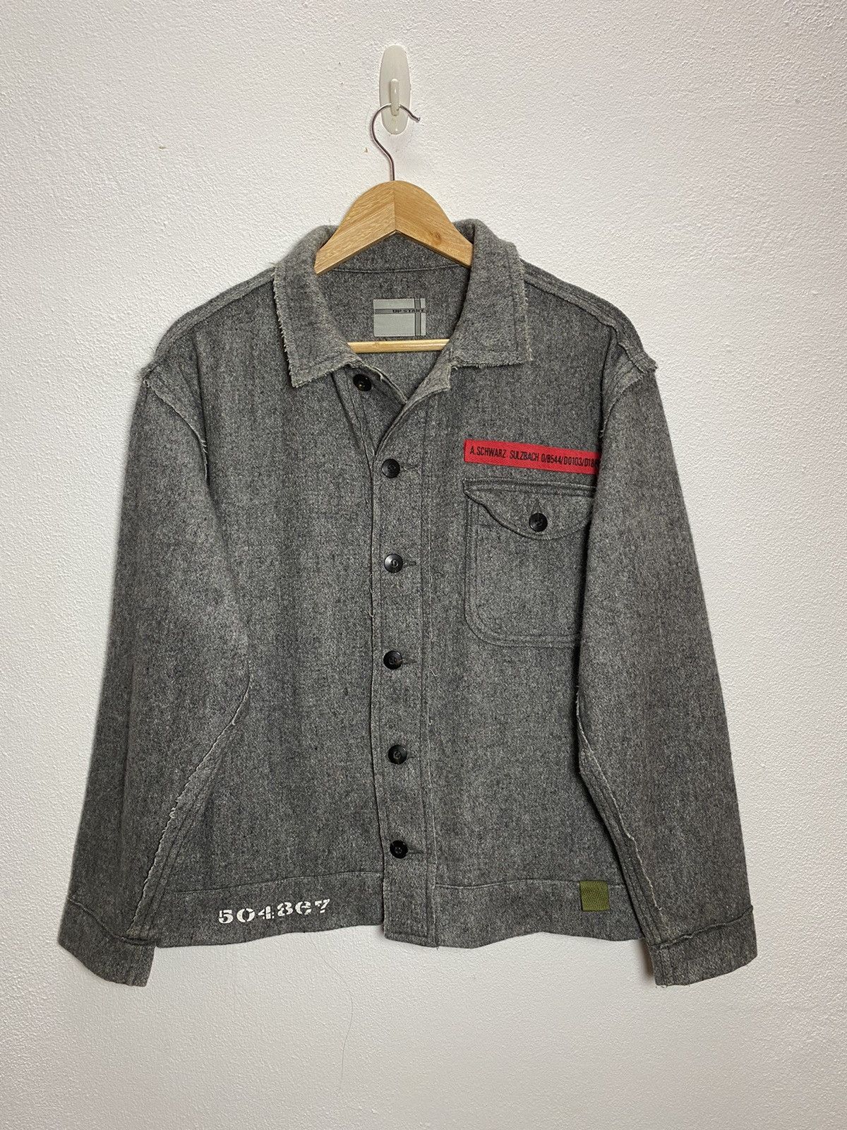 image of Military x Workers Repro Germany A.schwarz Sulzbach Wool Jackets By Up Start in Grey (Size Small)