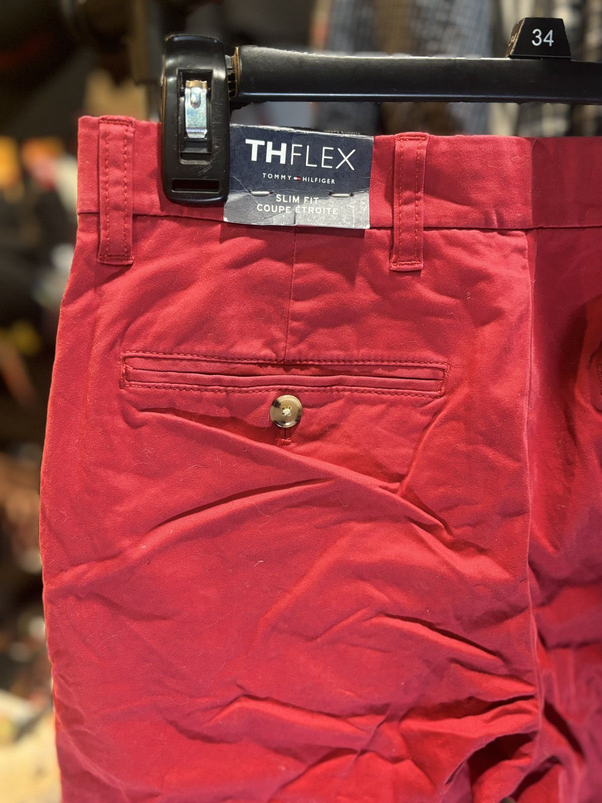 Tommy Hilfiger 30x32 Tommy Hilfiger Red Slim Fit Pants Size US 30 / EU 46 - 5 Thumbnail