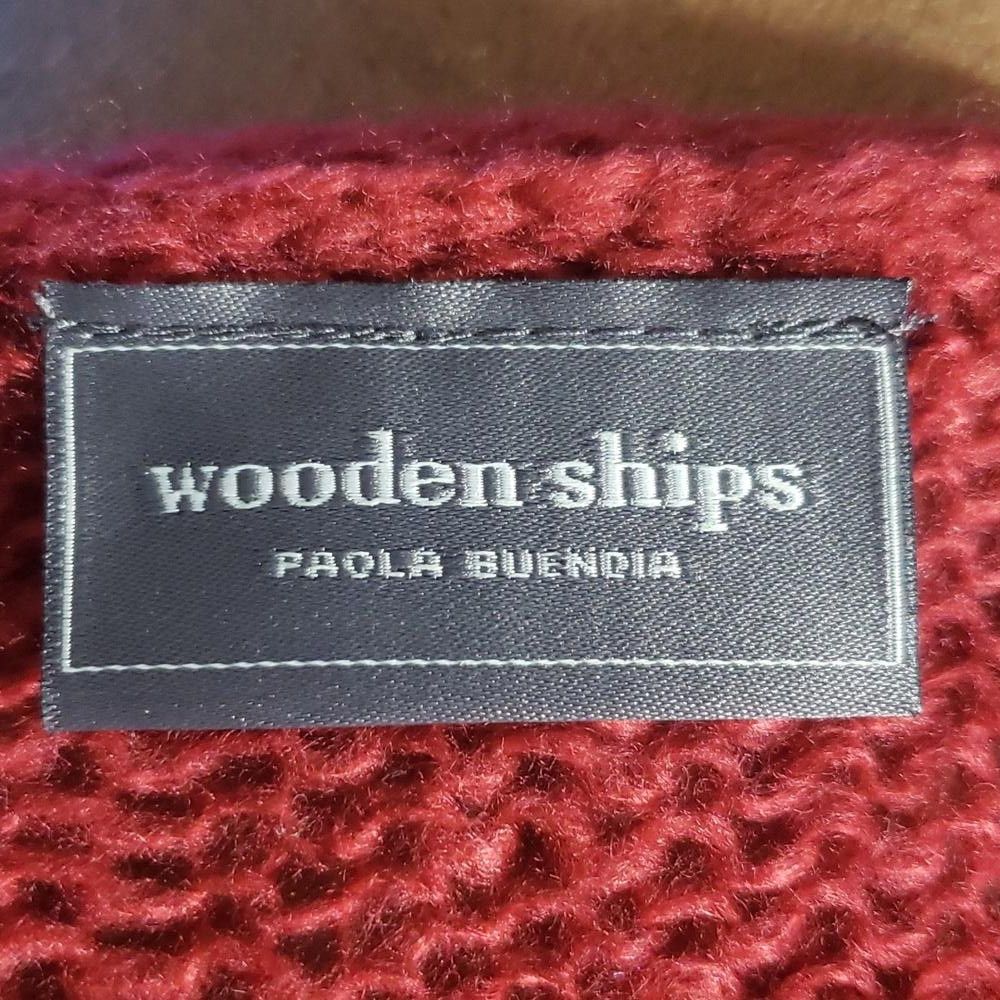 Designer CT772 Wooden Ships Ladies Red Lightweight Sweater S/M Size S / US 4 / IT 40 - 5 Thumbnail