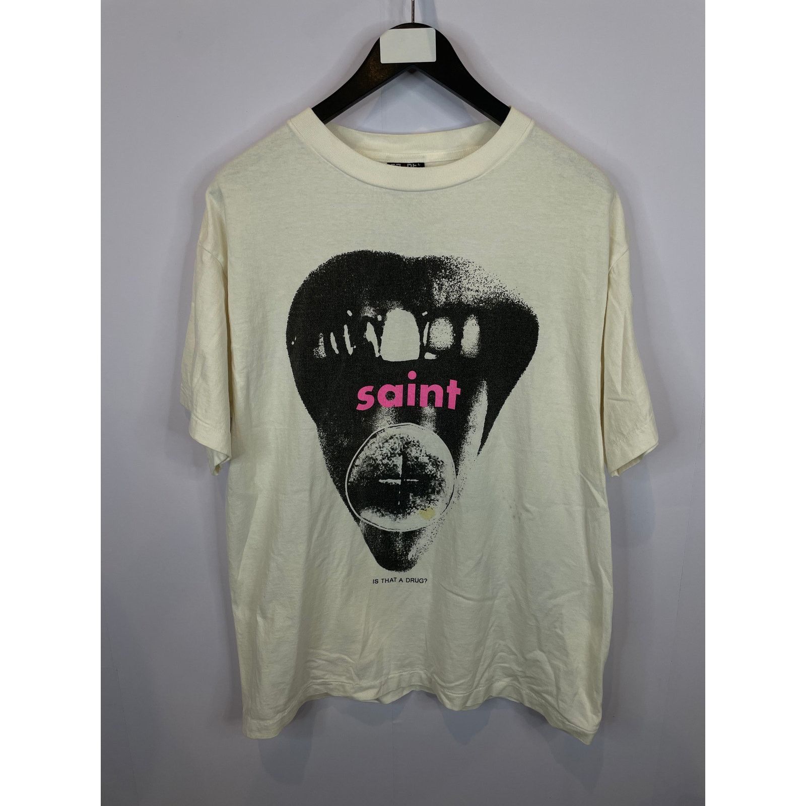 Saint Michael Saint Michael Drug Tee White Pink Used Large Size US L / EU 52-54 / 3 - 1 Thumbnail