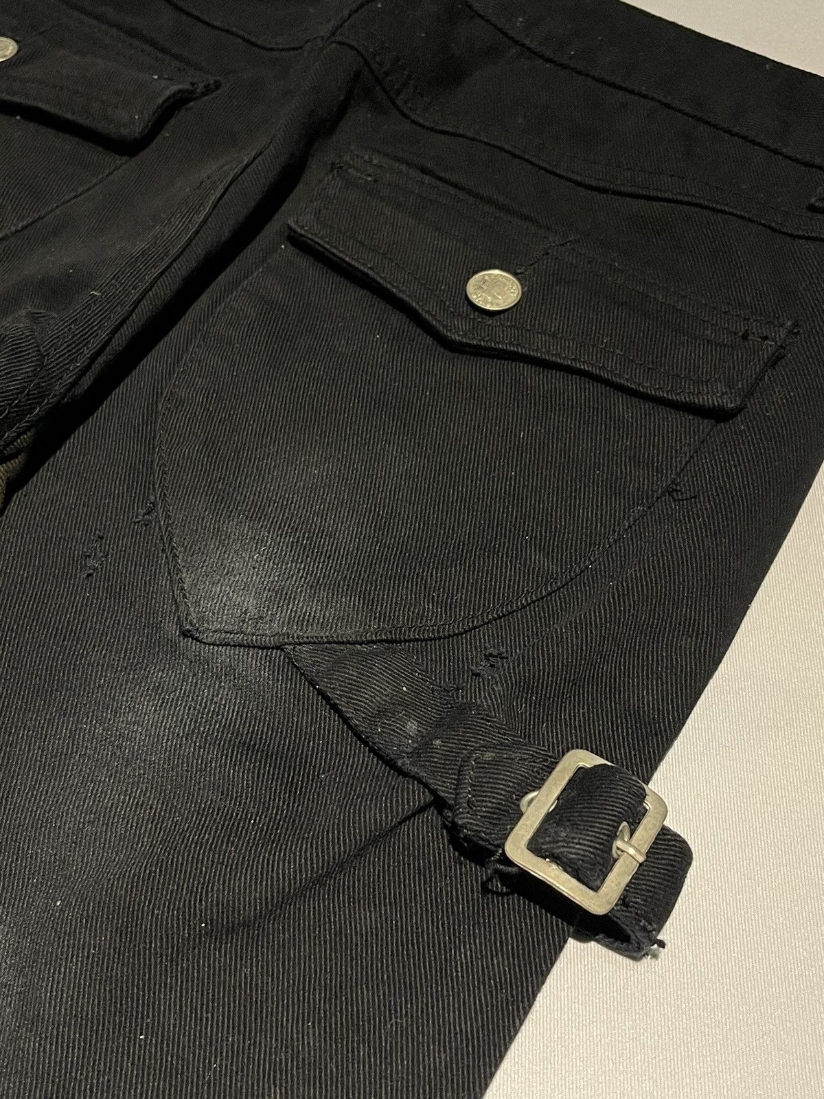 If Six Was Nine × Japanese Brand Berning Sho Flared Tactical Distressed Jeans Pant Size US 28 / EU 44 - 9 Thumbnail