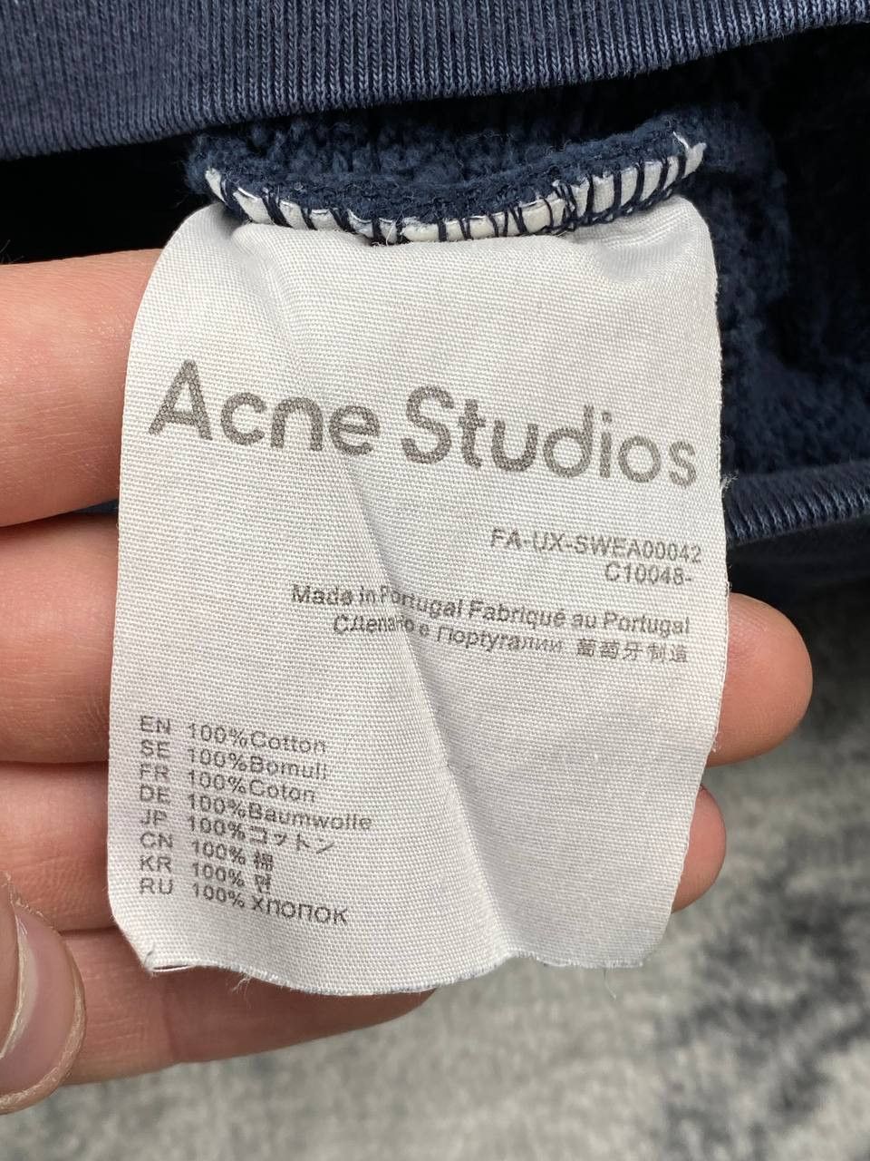Acne Studios Acne Studios Fillmore Face Fleece Crew Sweatshirt Men Size US L / EU 52-54 / 3 - 13 Thumbnail