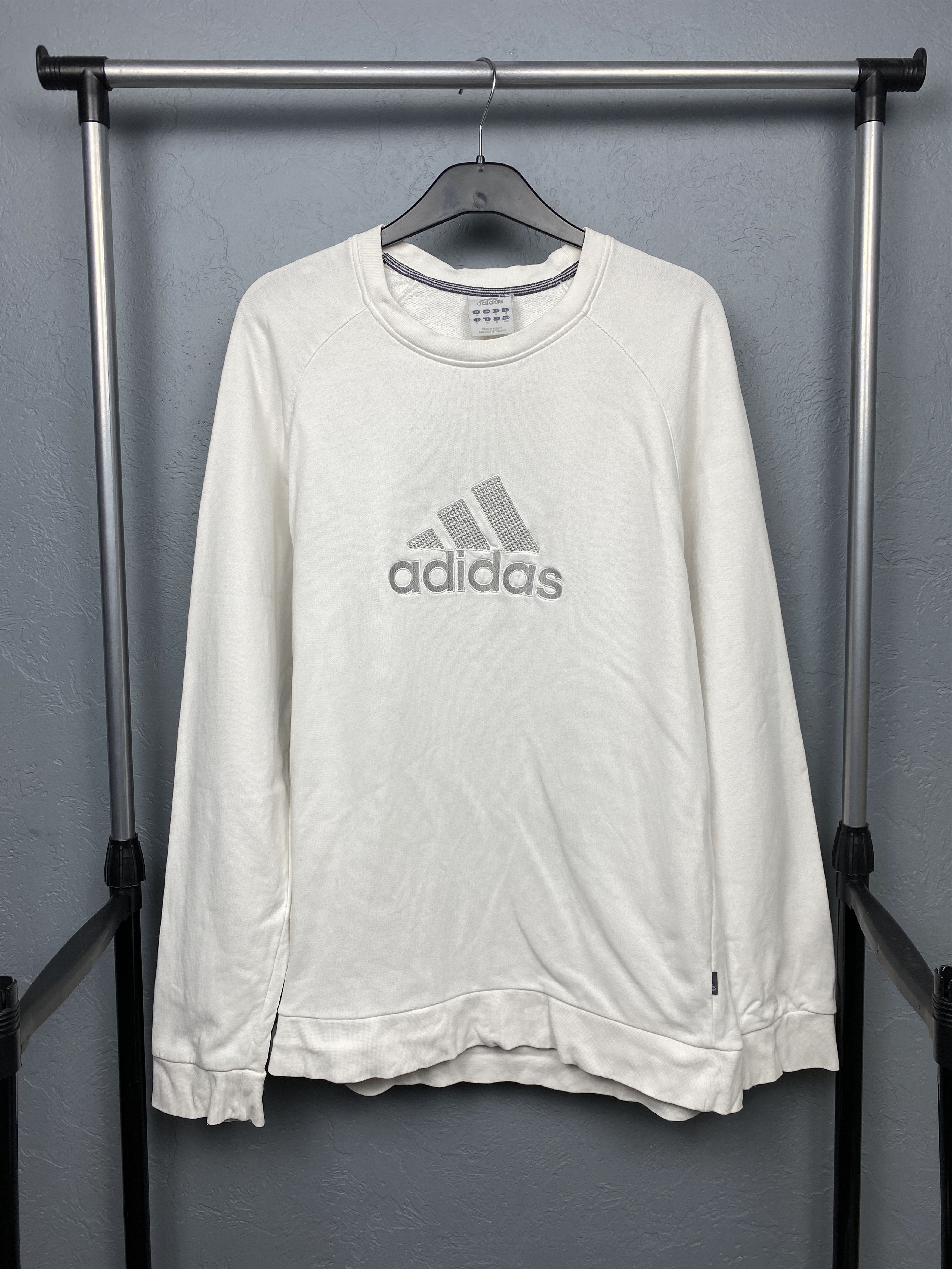 Adidas Vintage Mens Crew Neck Sweatshirt Y2K