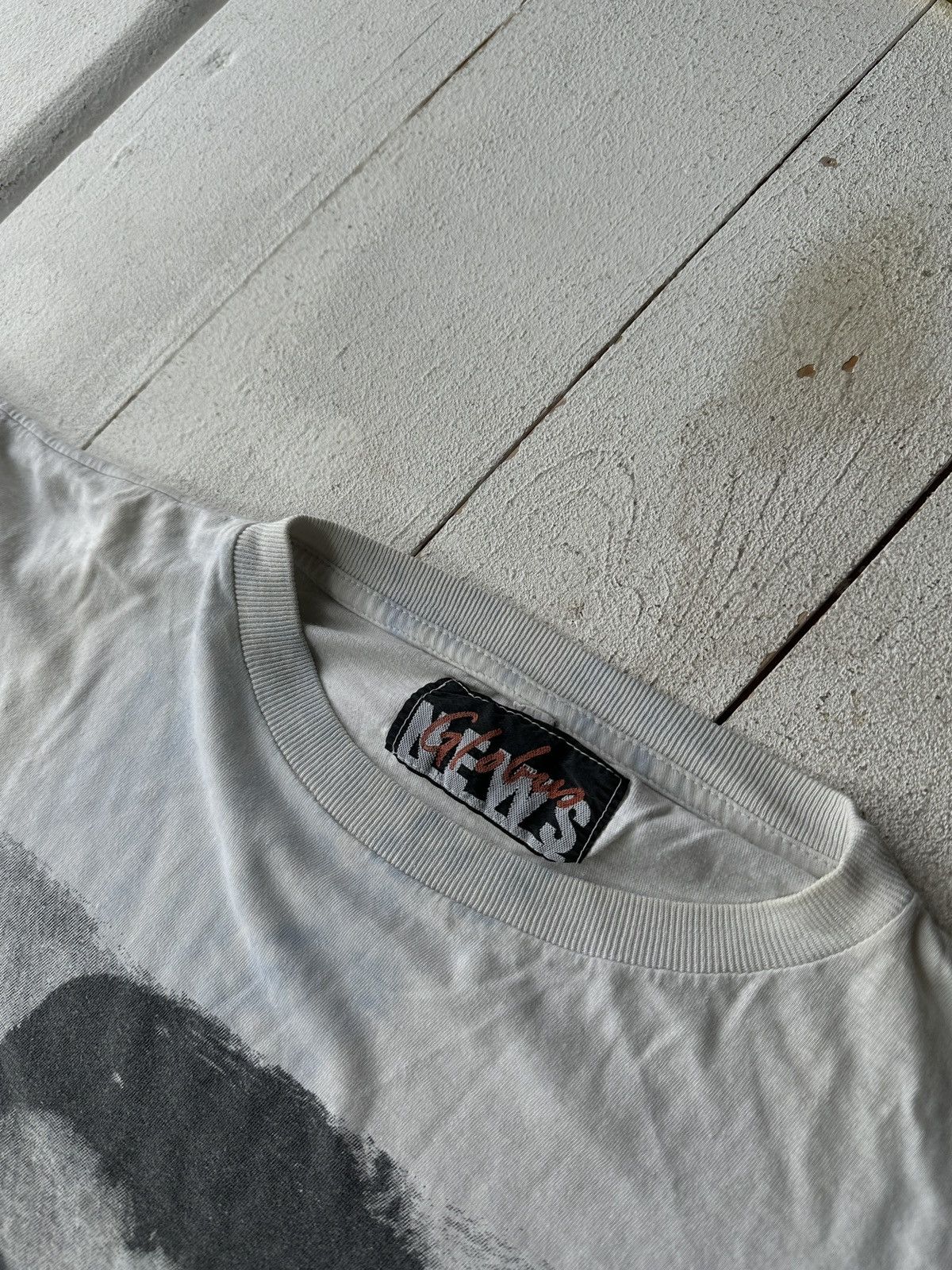 Vintage ARCHIVE 🚨 ELVIS PRESLEY SINGLE STITCH WHITE TEE BIG LOGO 80S Size US XL / EU 56 / 4 - 6 Thumbnail