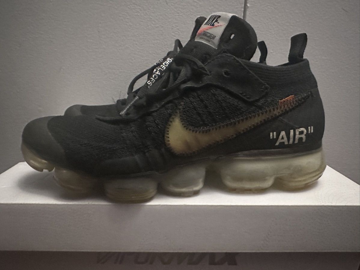 Nike × Off-White Nike Air VaporMax Off White Black (2018) Size US 8 / EU 41 - 4 Thumbnail