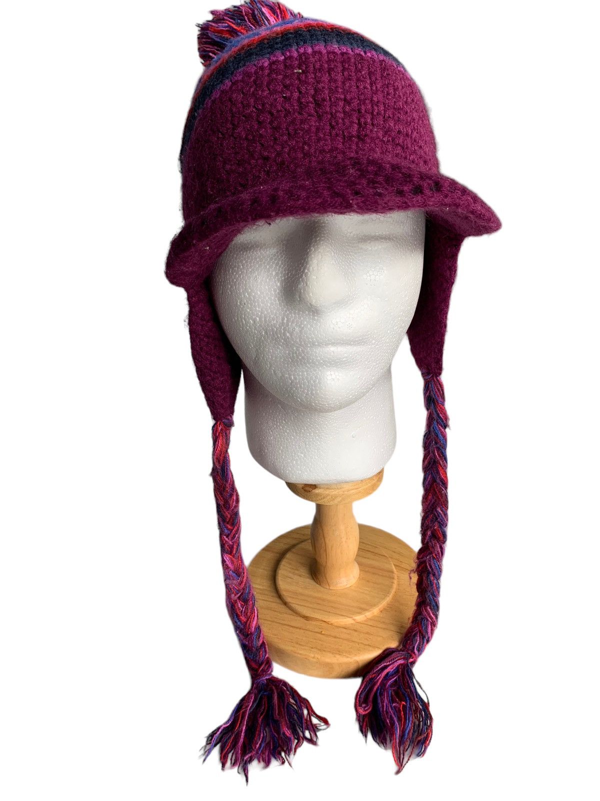 Japanese Brand × The North Face The North Face Multicolour Earflap Crochet knit Beanie Hats Size ONE SIZE - 4 Thumbnail