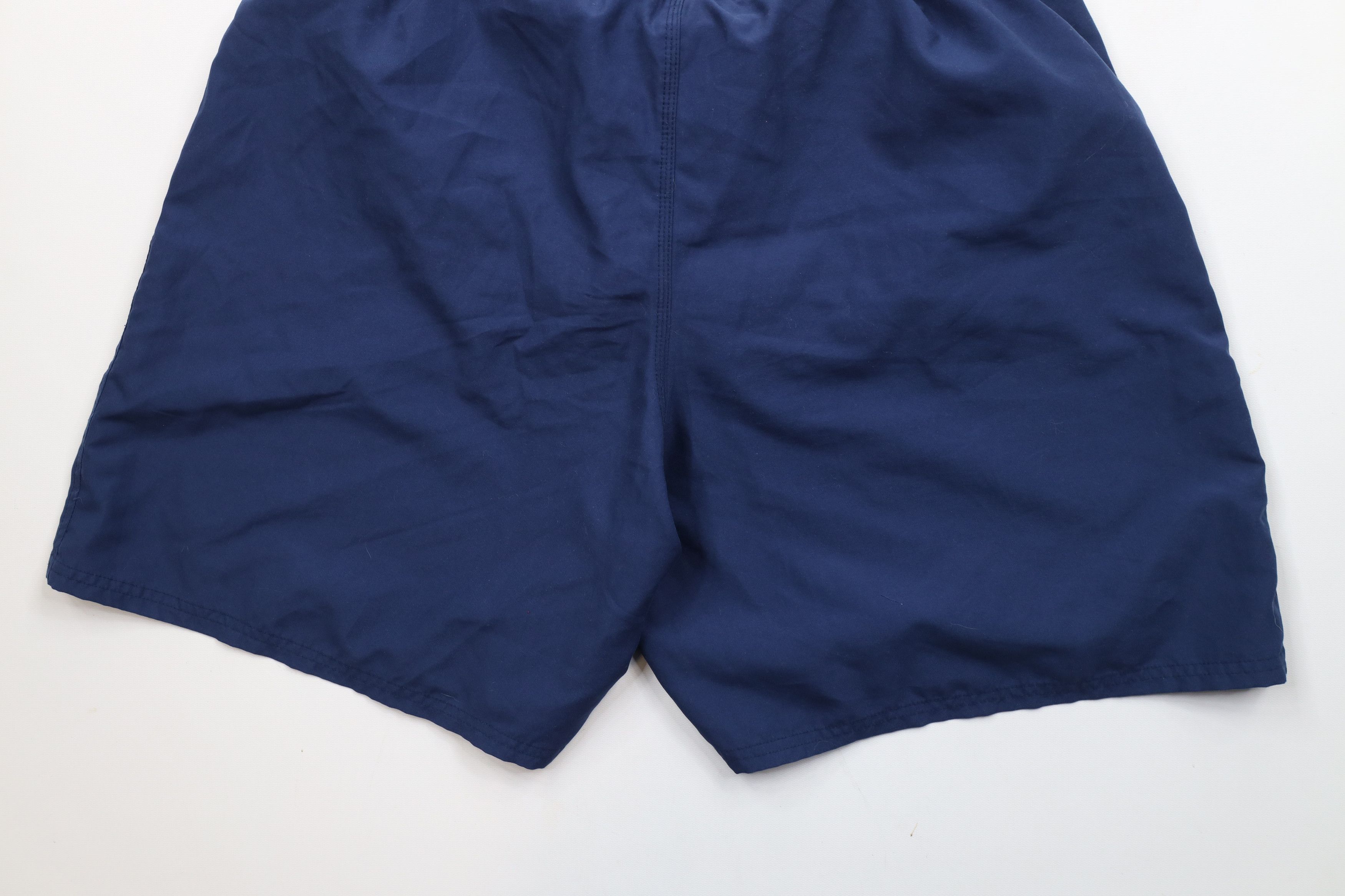 Nike × Vintage Vintage 90s Y2K Nike Scott Mini Swoosh Lined Shorts Navy Size US 34 / EU 50 - 10 Thumbnail