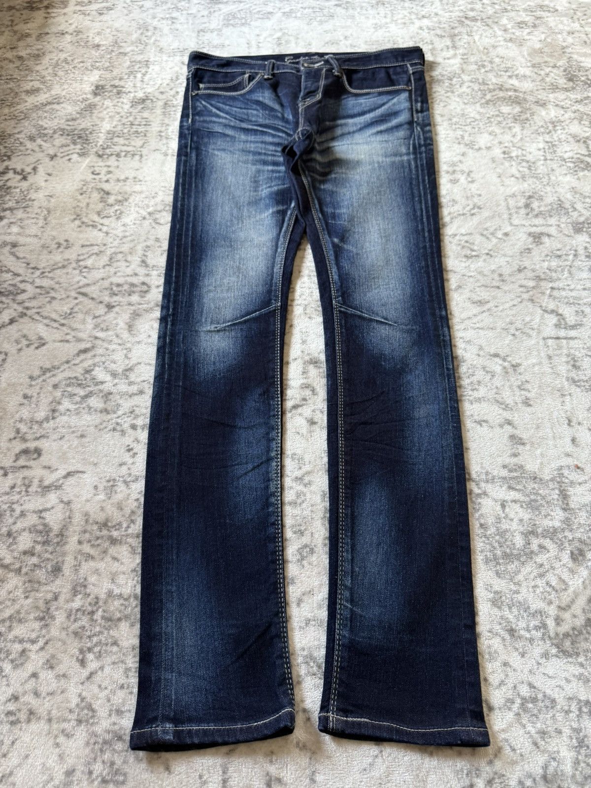 Japanese Brand Gostar De Fuga Shadow Fade Wash Whiskers Skinny Jeans Size US 29 - 1 Thumbnail