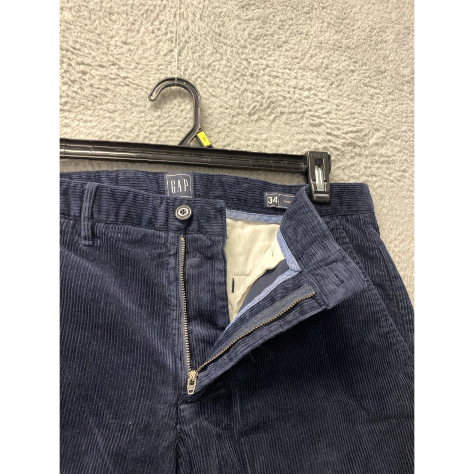 Gap GAP Navy Corduroy Pants Men Size 34 Slim Tapered Casual Dress Pants Activewear Size US 34 / EU 50 - 7 Thumbnail