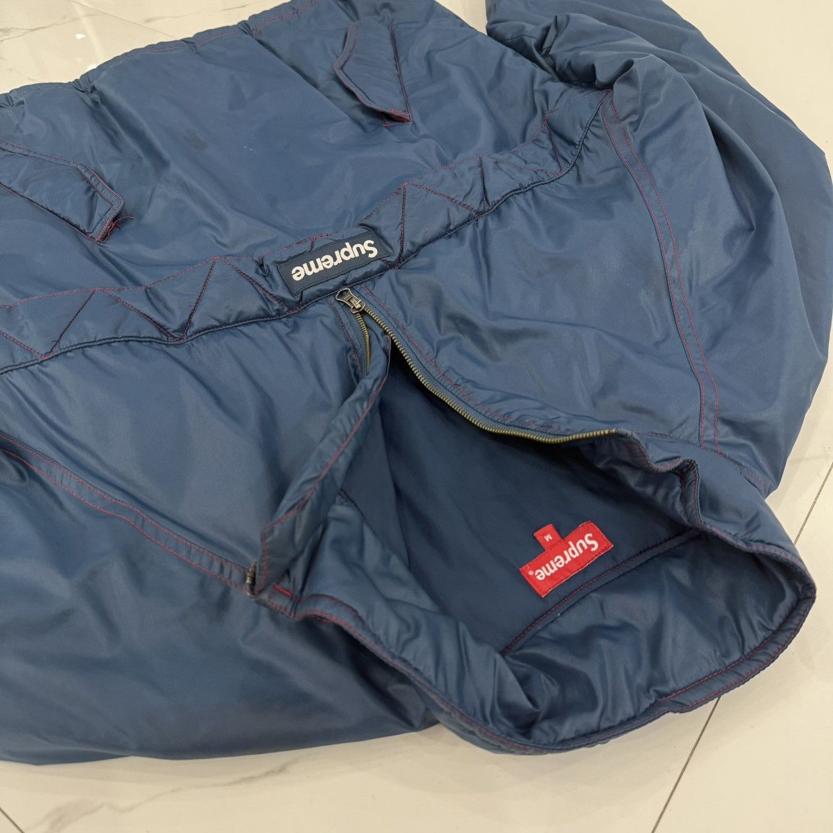 Supreme Supreme FW17 Contrast Stitch Half Zip PullOver Jacket Blue Size US M / EU 48-50 / 2 - 3 Thumbnail