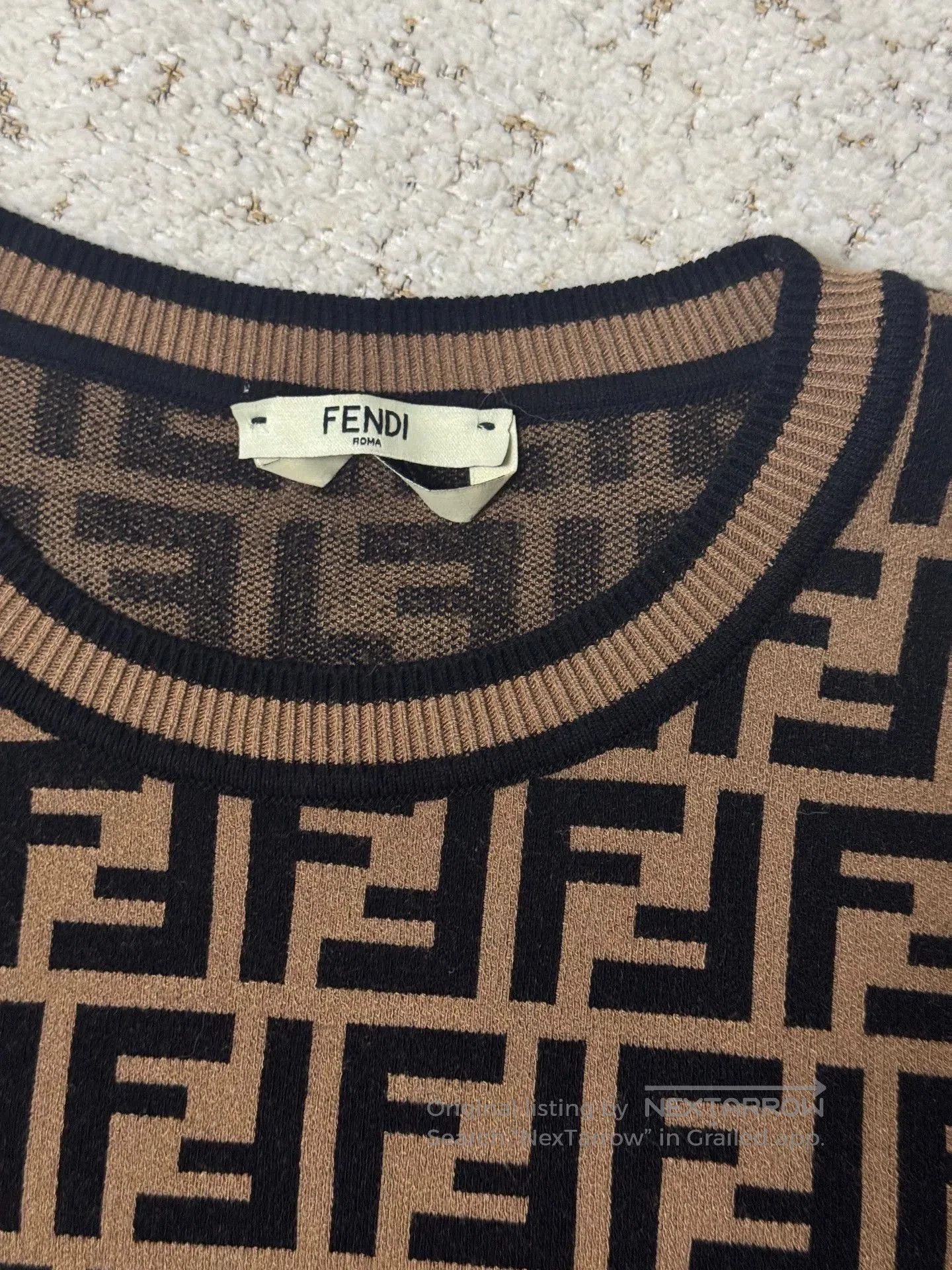 Fendi Fendi Monogram Knit Short Sleeve. Size US XL / EU 56 / 4 - 2 Thumbnail