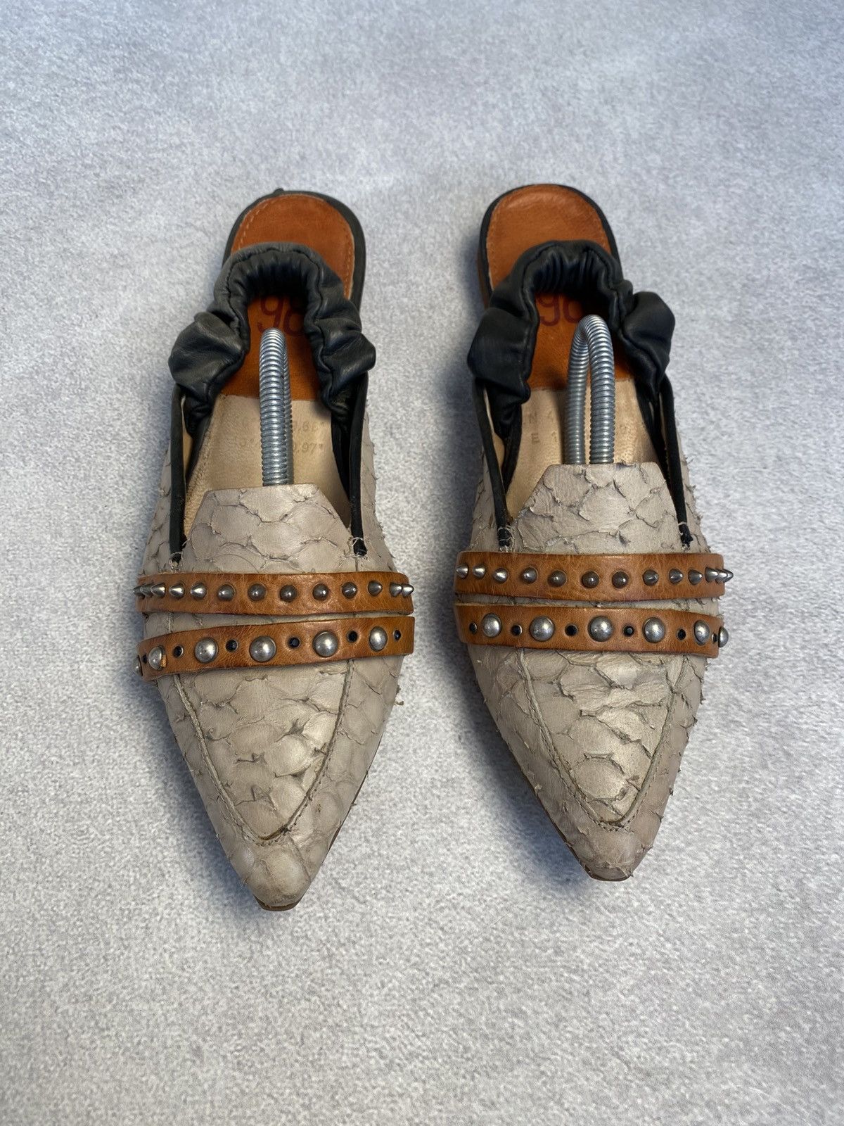 A.S.98 Vintage A.S.98 Airstap leather sandals flats mules slippers Size US 7.5 / IT 37.5 - 2 Thumbnail