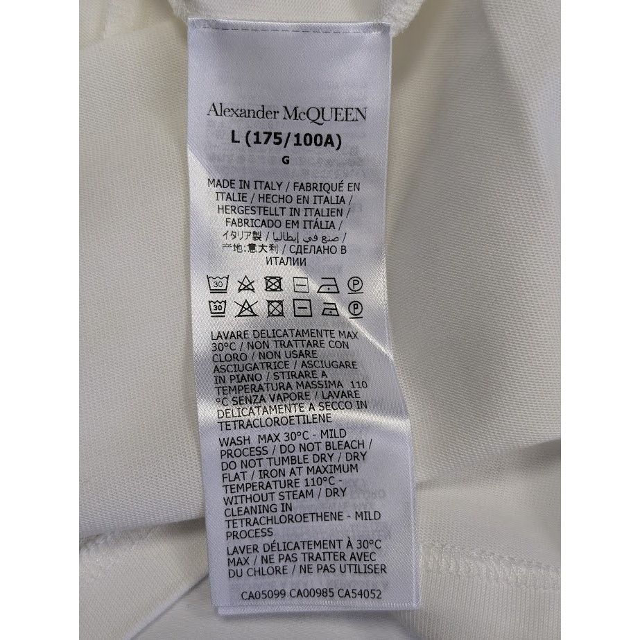 Alexander McQueen o1rshd1 Short Sleeve T-Shirt in White Size US L / EU 52-54 / 3 - 16 Thumbnail