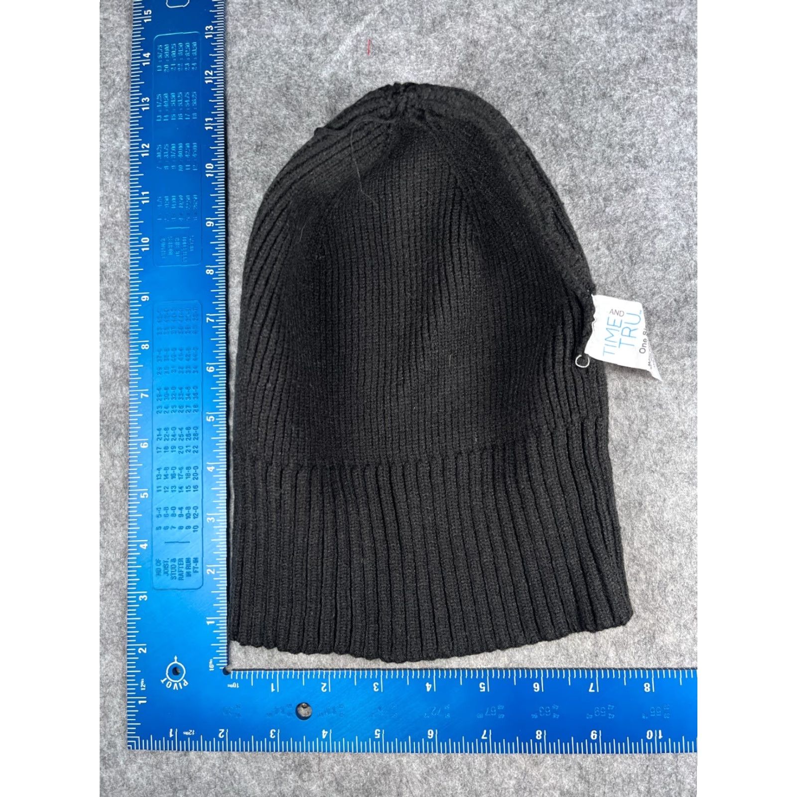 Vintage Time And Tru Beanie Toque Women One Size Black Knit Polyester Blend Snow Winter Size ONE SIZE - 5 Thumbnail