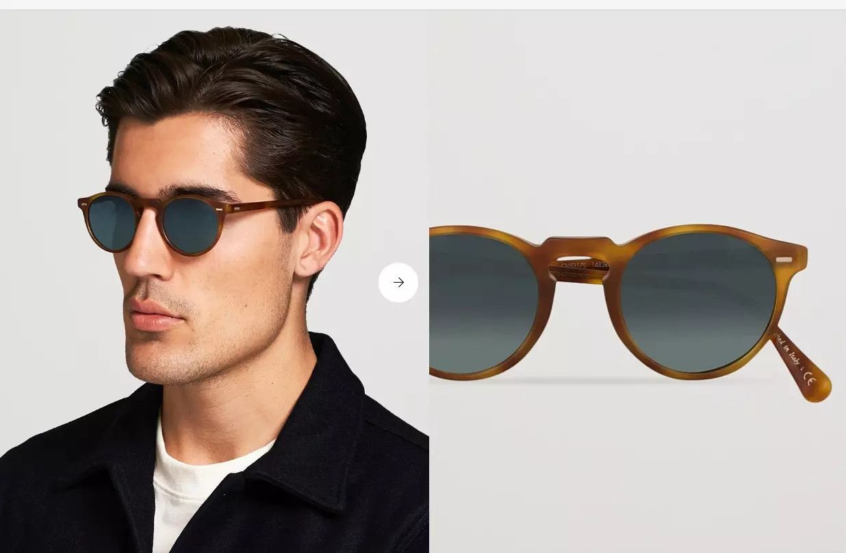 Oliver Peoples Gregory Peck Sun 47mm Semi-Matte LBR /Blue Photoch Size ONE SIZE - 8 Thumbnail