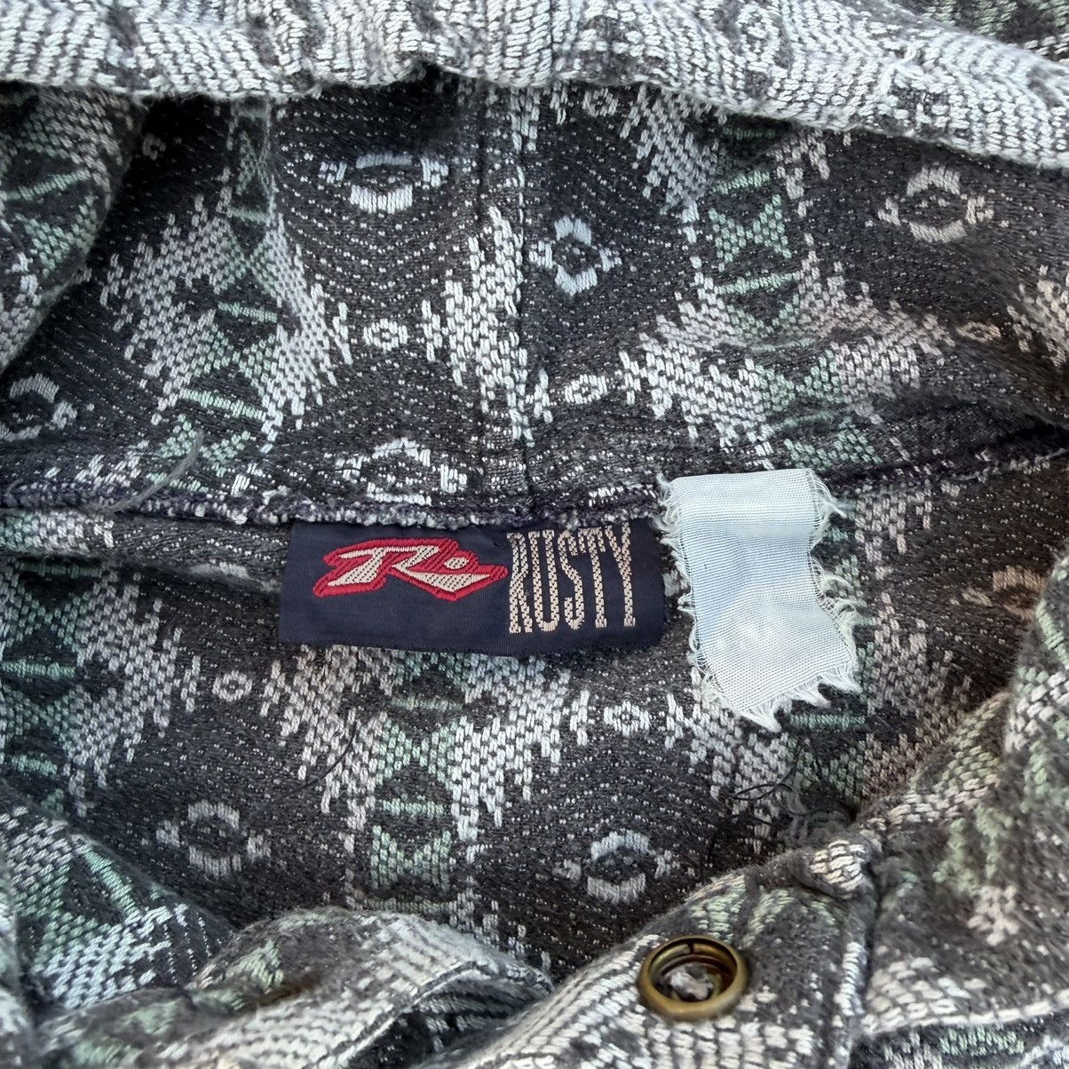 Rusty Vintage Rusty Baja Pullover Hoodie Gray/Green Large 80s-90s Size US L / EU 52-54 / 3 - 3 Thumbnail