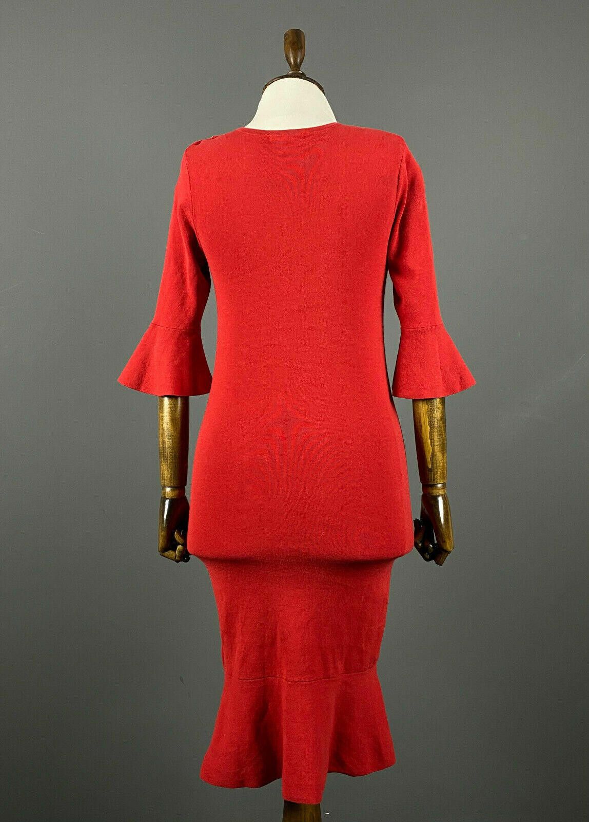 Lauren Ralph Lauren Ladies Lauren Ralph Lauren Black Label Red Midi Dress Size S Size S / US 4 / IT 40 - 4 Thumbnail
