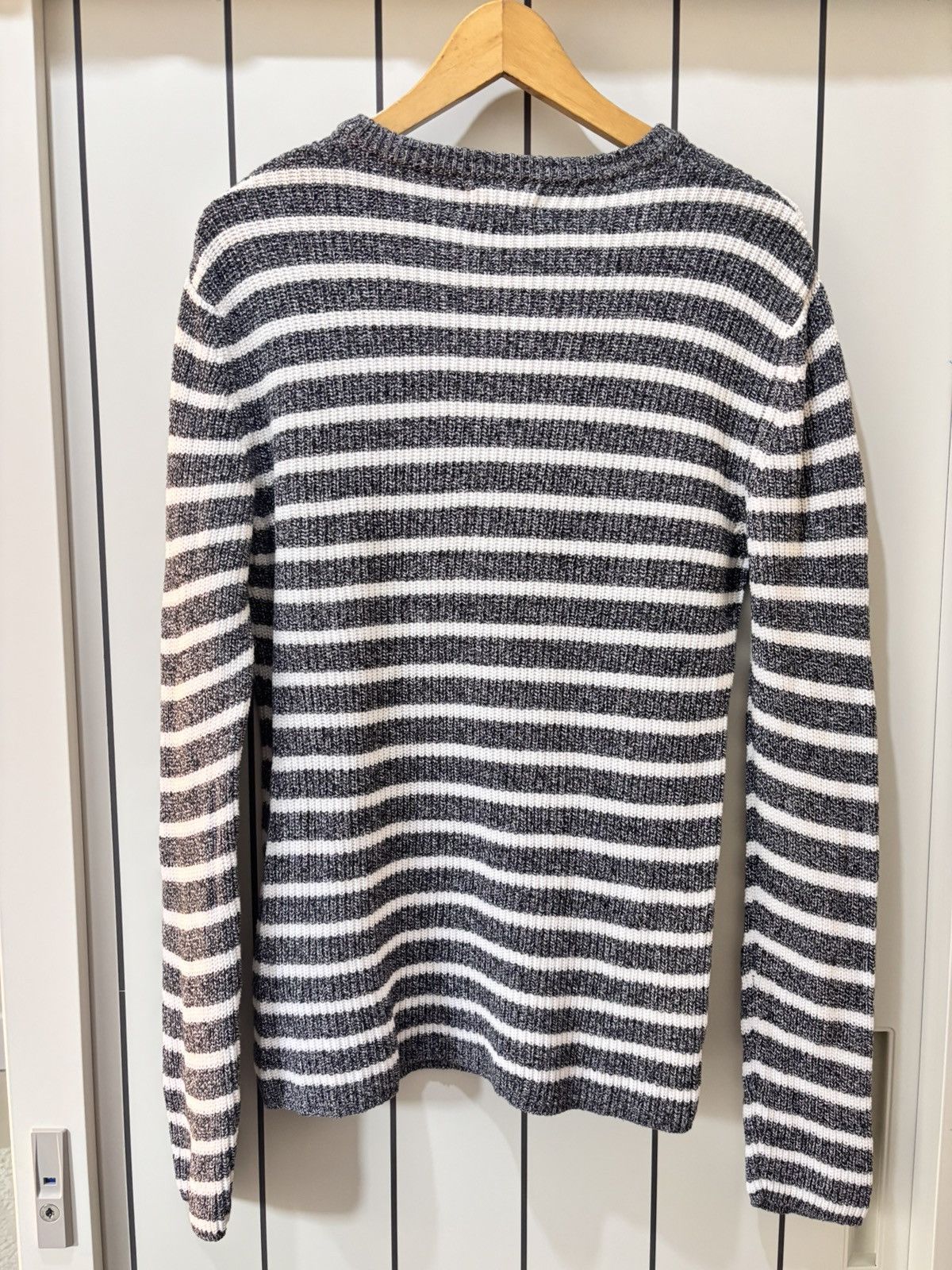 Zara Zara Man Striped Ribbed-Knit Crew-Neck Sweater - Grey Size US M / EU 48-50 / 2 - 8 Thumbnail