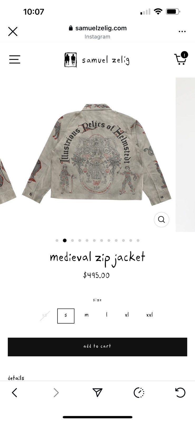 Samuel Zelig Samuel Zelig Medieval Zip Jacket Size US L / EU 52-54 / 3 - 5 Thumbnail