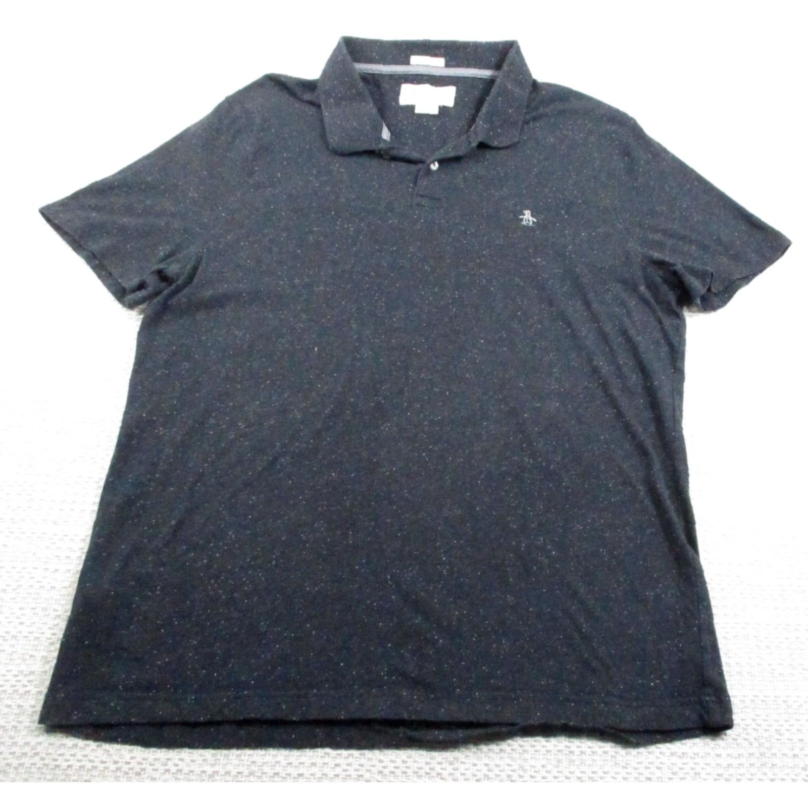 Original Penguin Original Penguin Shirt Mens XXL Polo Black Heritage Slim Fit Speckled Casual Size US XXL / EU 58 / 5 - 2 Thumbnail