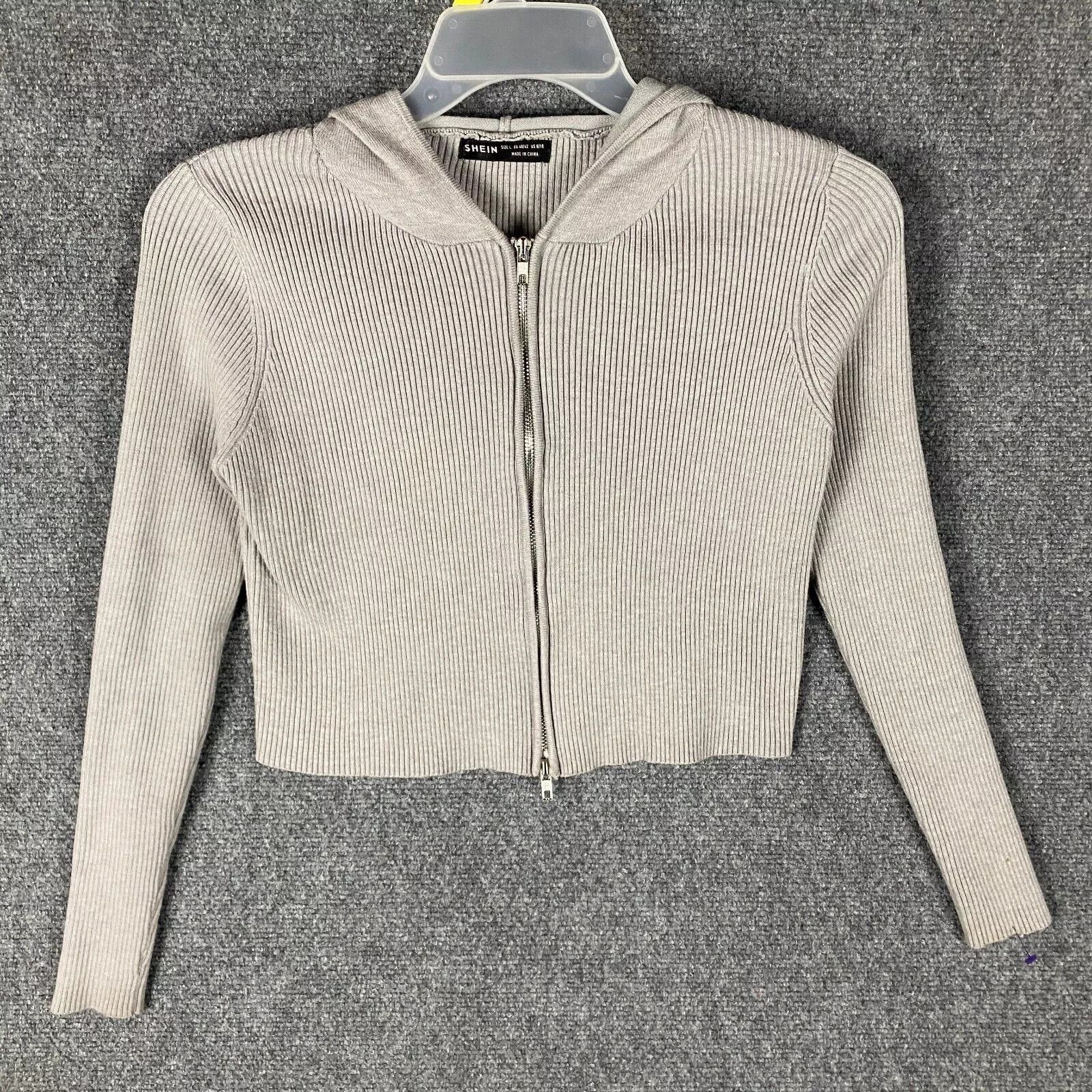 Shein Shein Hoodie Women's Full Zip Cropped Polyester Blend L Size L / US 10 / IT 46 - 1 Thumbnail