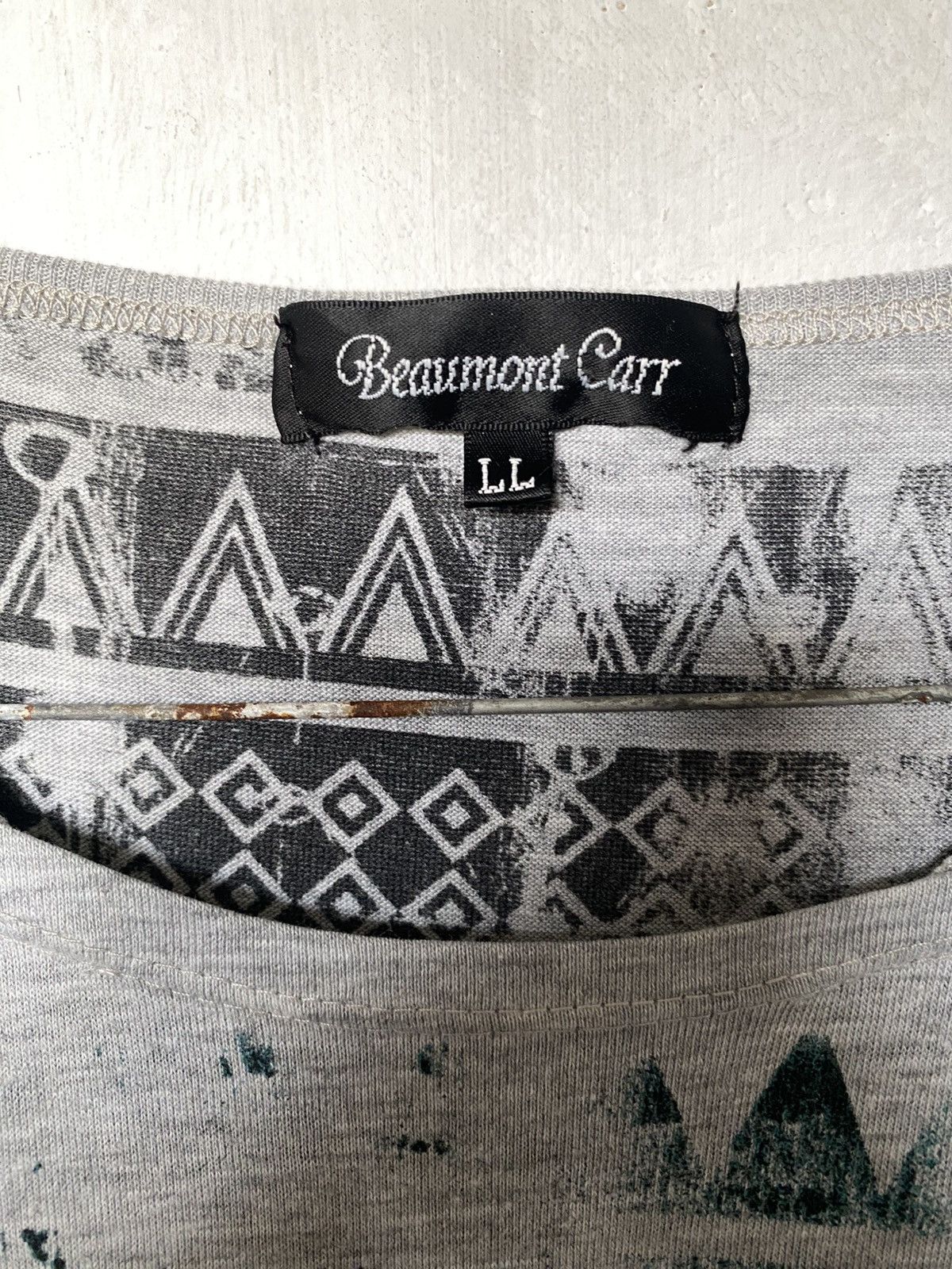 Beauty Beast × If Six Was Nine × Le Grande Bleu (L.G.B.) Beaumont Carr Poem Double Layer Tshirt Size US L / EU 52-54 / 3 - 7 Thumbnail