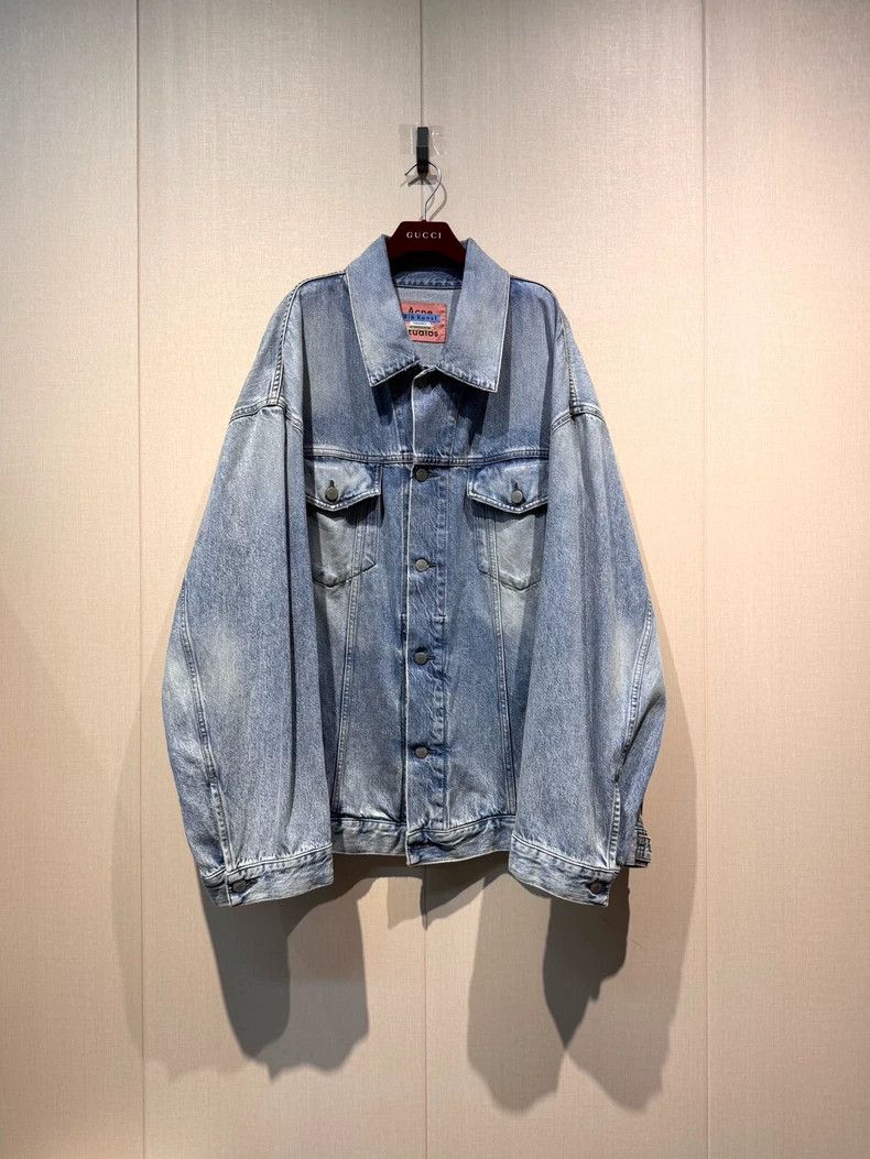 Acne Studios Acne Studios Washed denim silhouette denim jacket Size US M / EU 48-50 / 2 - 1 Thumbnail