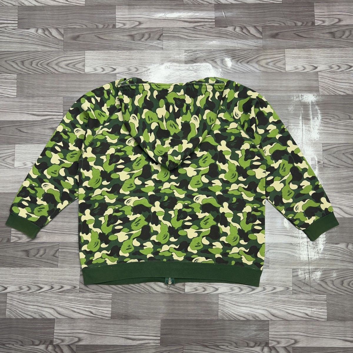 Bape Bape Camo Green Full Zip Up Hoodie Size US L / EU 52-54 / 3 - 5 Thumbnail