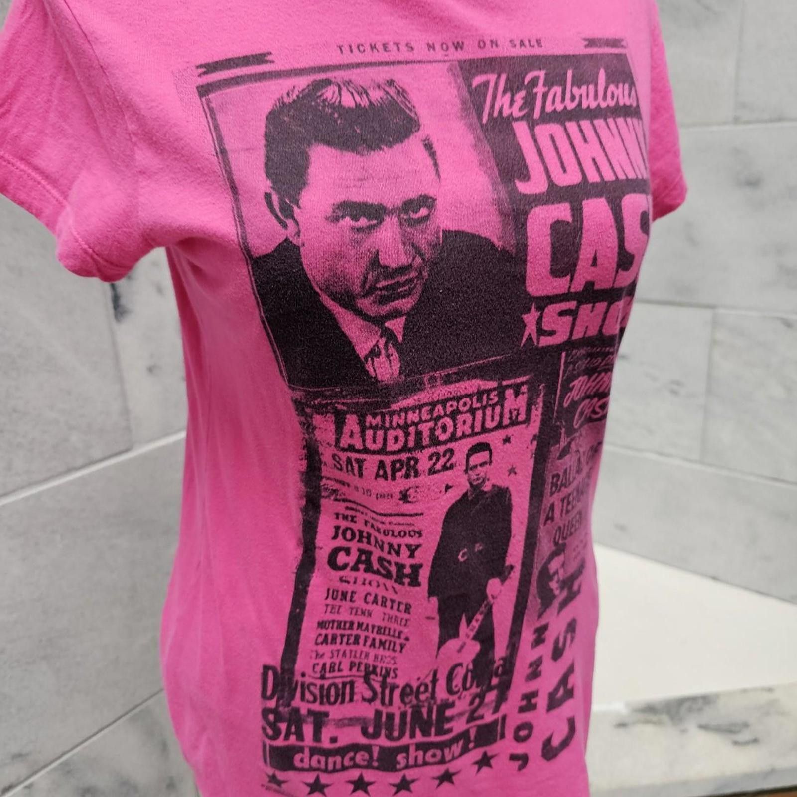 Other Women's Pink Johnny Cash T-shirt Size L / US 10 / IT 46 - 3 Thumbnail
