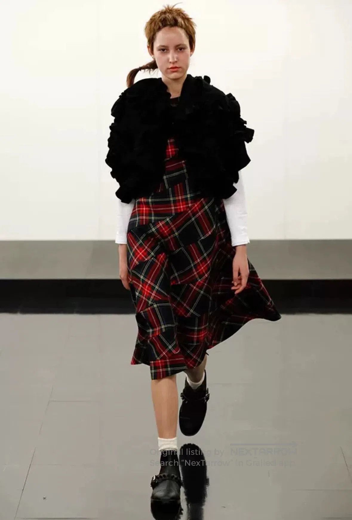 Tricot Comme des Garcons Gray Ruffled Wool. Size XS / US 0-2 / IT 36-38 - 6 Thumbnail