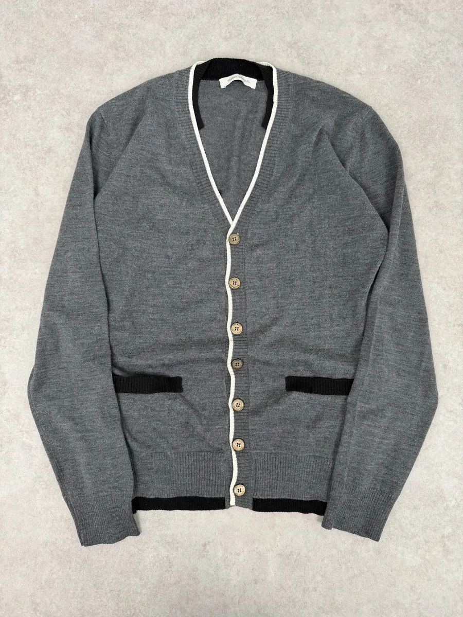 Pierre Balmain AW2013 Pierre Balmain White & Grey Minimalist Cardigan Size US M / EU 48-50 / 2 - 4 Thumbnail