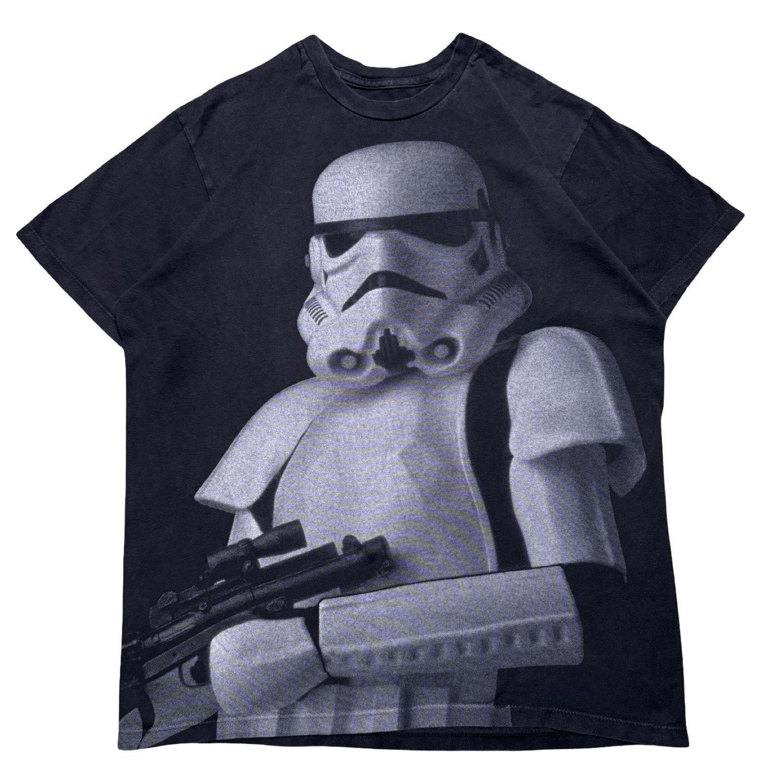Star Wars Star Wars Storm Trooper Faded Black Big Face T Shirt Men's M Size US M / EU 48-50 / 2 - 1 Thumbnail