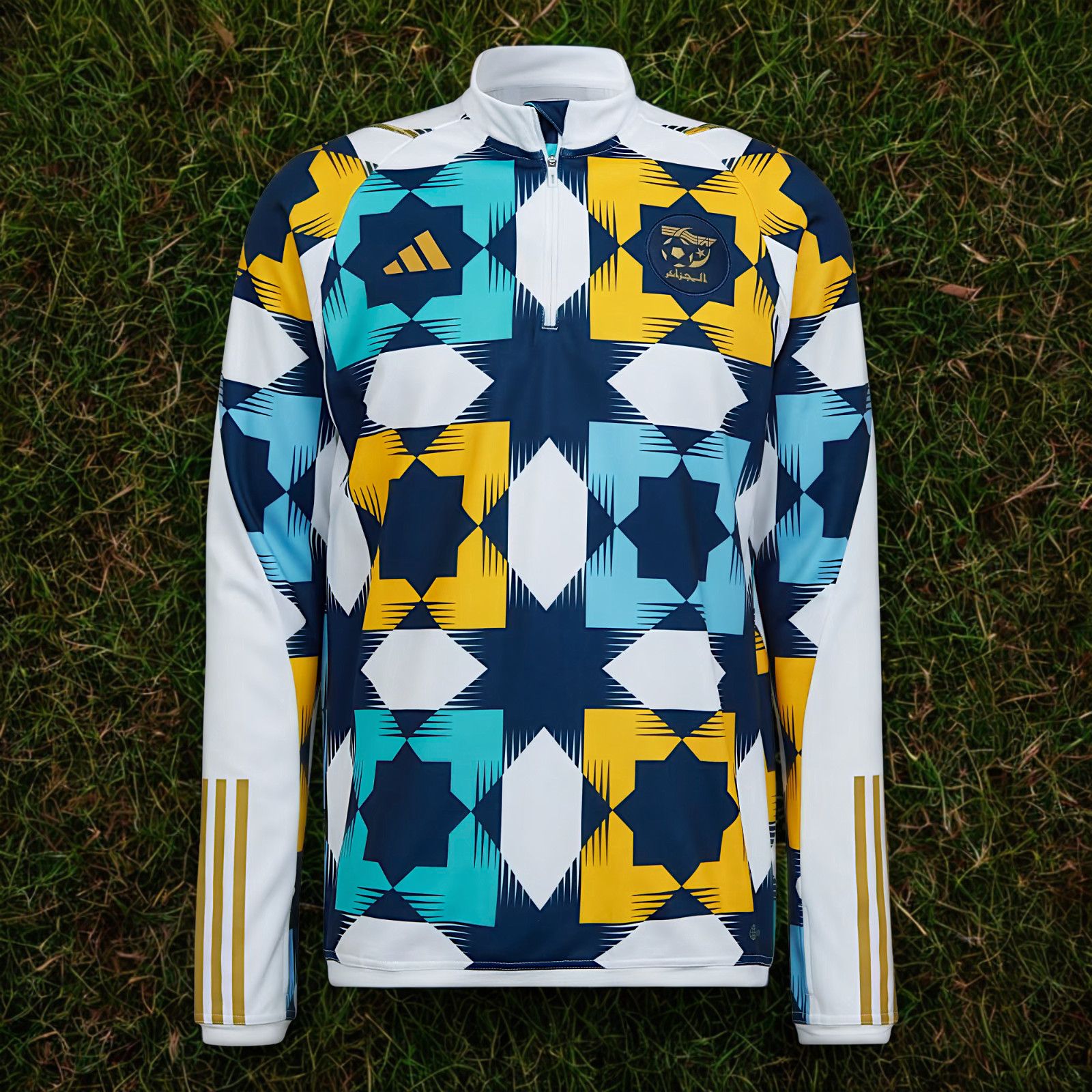 Adidas Algeria Soccer AEROREADY Adidas Quarter-Zip Jacket NWOT Med Size US M / EU 48-50 / 2 - 1 Thumbnail