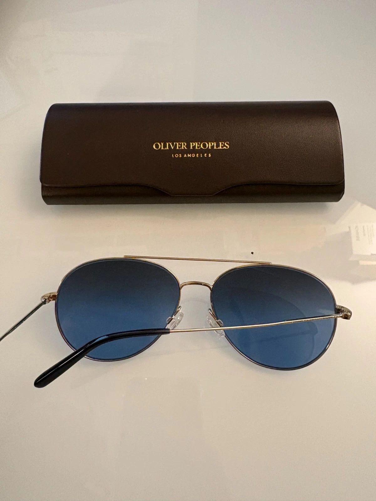 Oliver Peoples Airdale Aviator Blue Polarized Gradient Sunglasses Size ONE SIZE - 7 Thumbnail