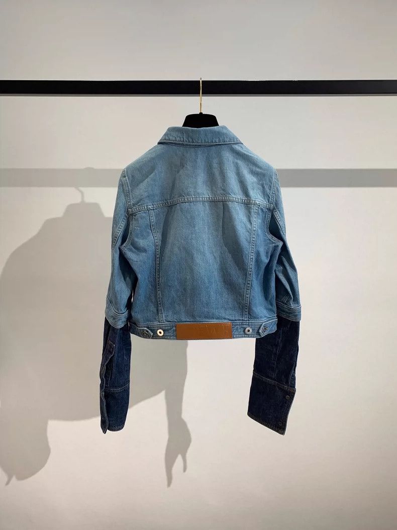 Loewe loewe Cropped panelled denim jacket 2506-Nextarrow Size XS / US 0-2 / IT 36-38 - 4 Thumbnail