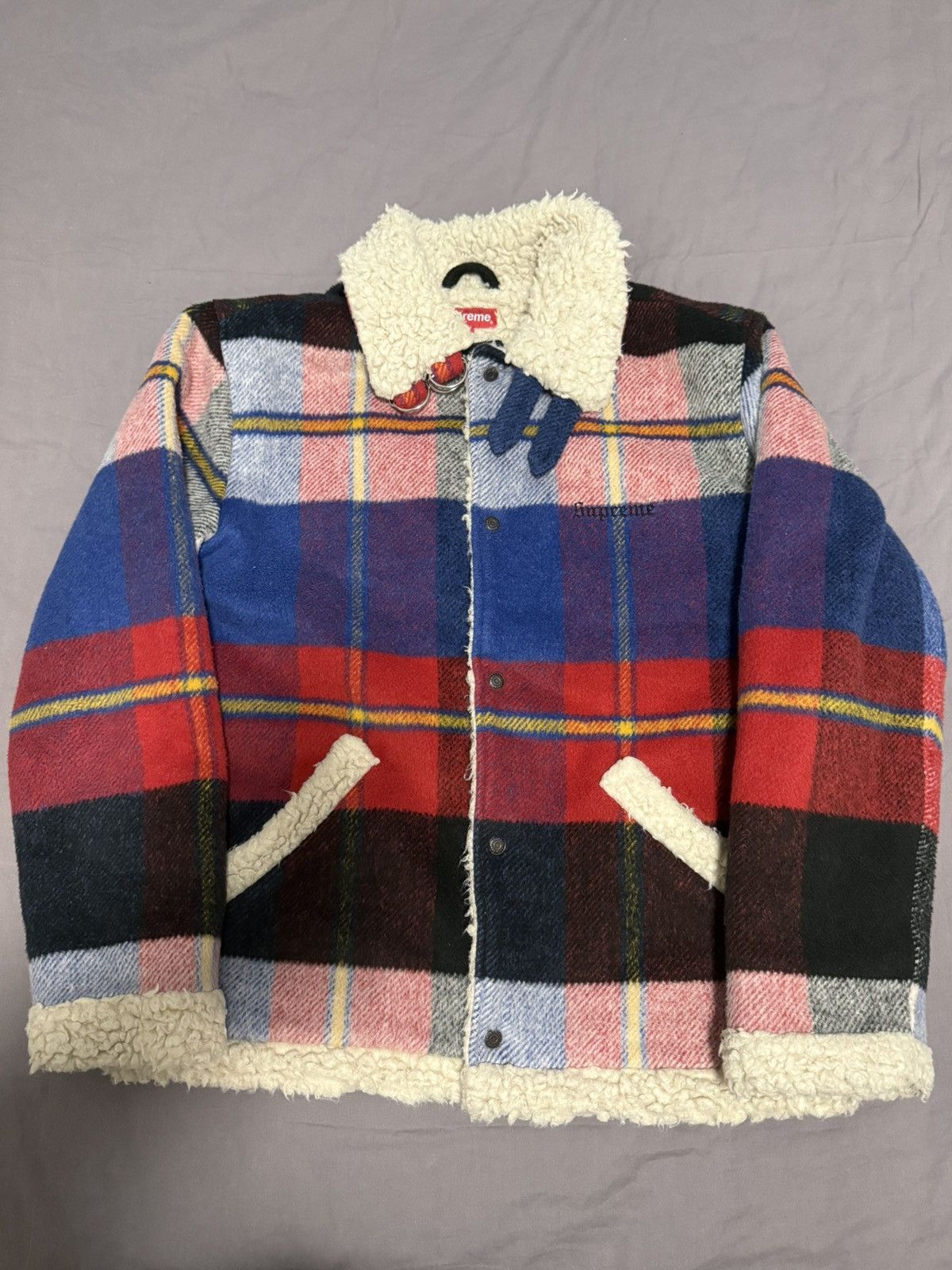 Supreme Supreme plaid shearling Bomber Jacket multi Size US M / EU 48-50 / 2 - 1 Thumbnail